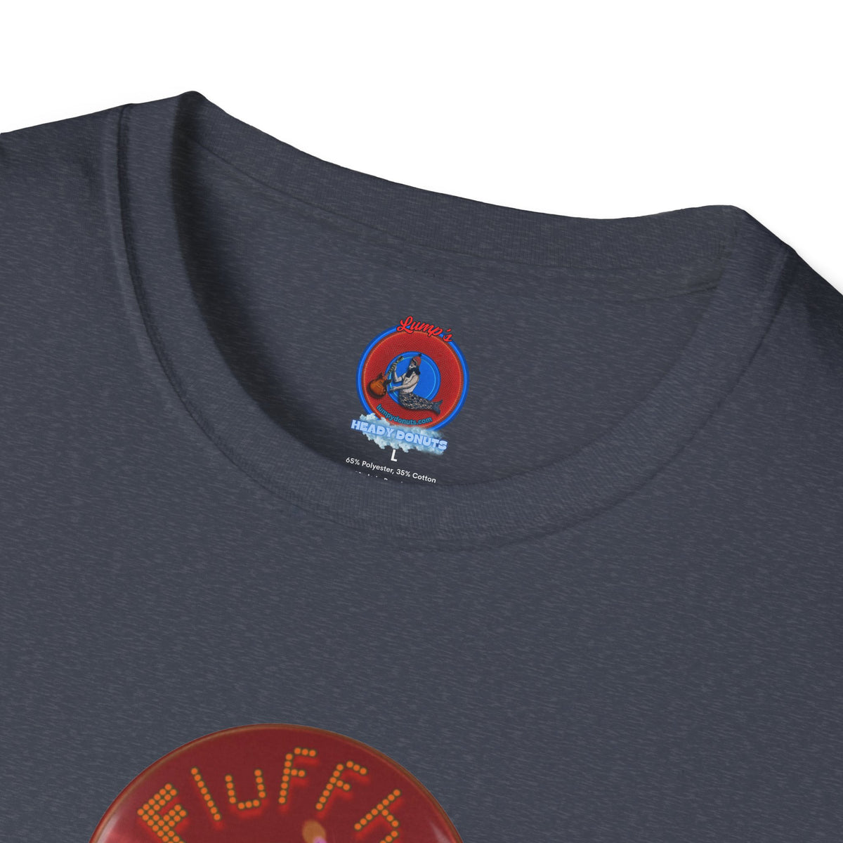 Classic Donut Tee - Unisex Soft-Style - "The Fluffernutter Donut" - series 1.0 - vivid dark red donut