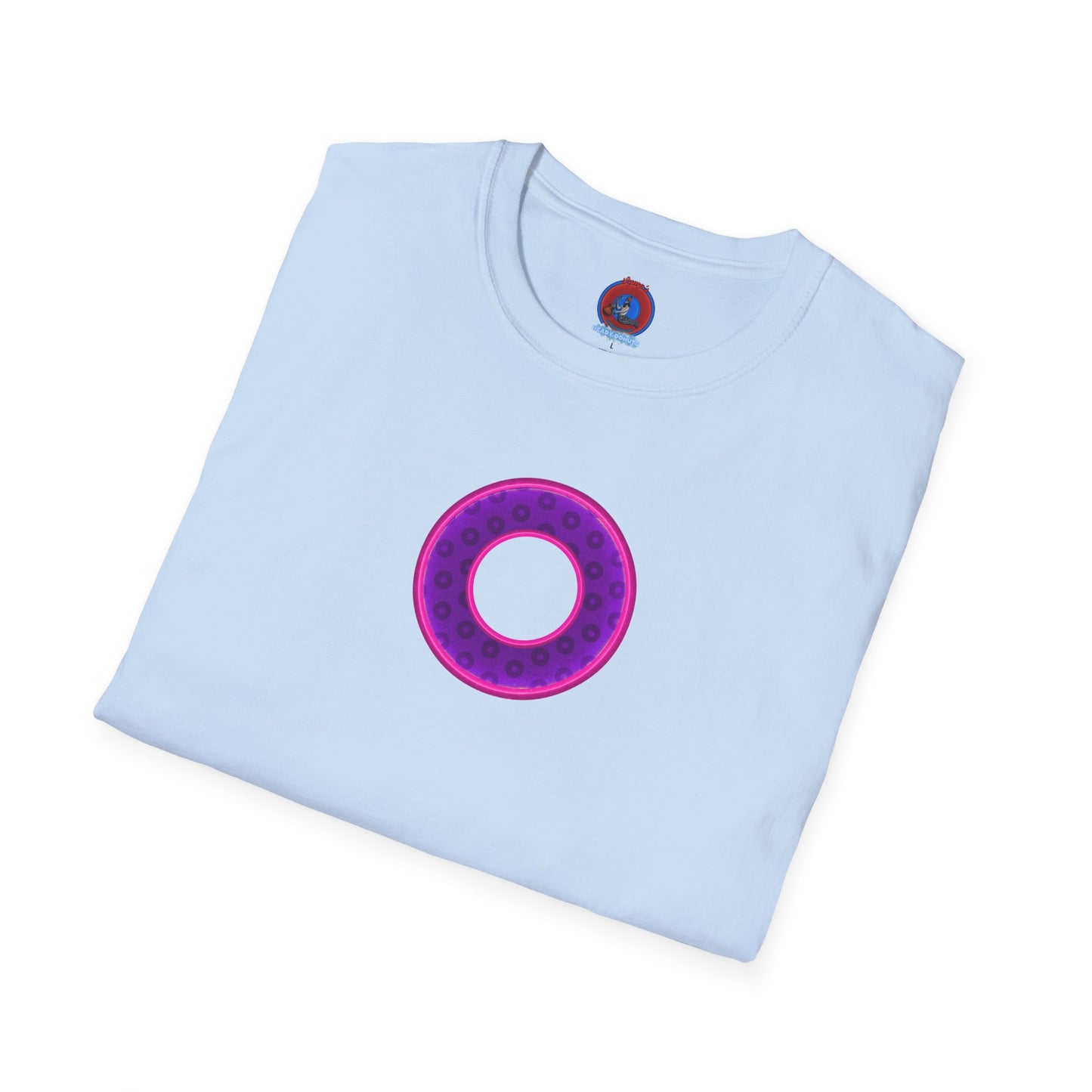 Plain Donuts/Unisex Soft-Style - "Plain Wide Mouthed Paradoxical Donuts" - dark purple/bright magenta donuts