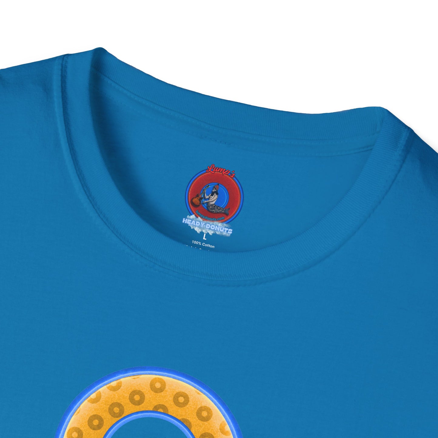 Plain Donuts/Unisex Soft-Style - "Plain Wide Mouthed Paradoxical Donuts" - yellow/light blue donuts