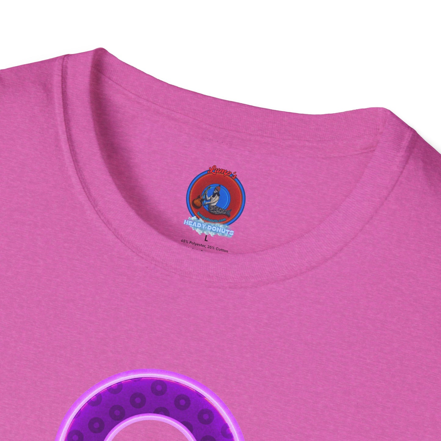 Plain Donuts/Unisex Soft-Style - "Plain Wide Mouthed Paradoxical Donuts" - dark purple/light purple donuts