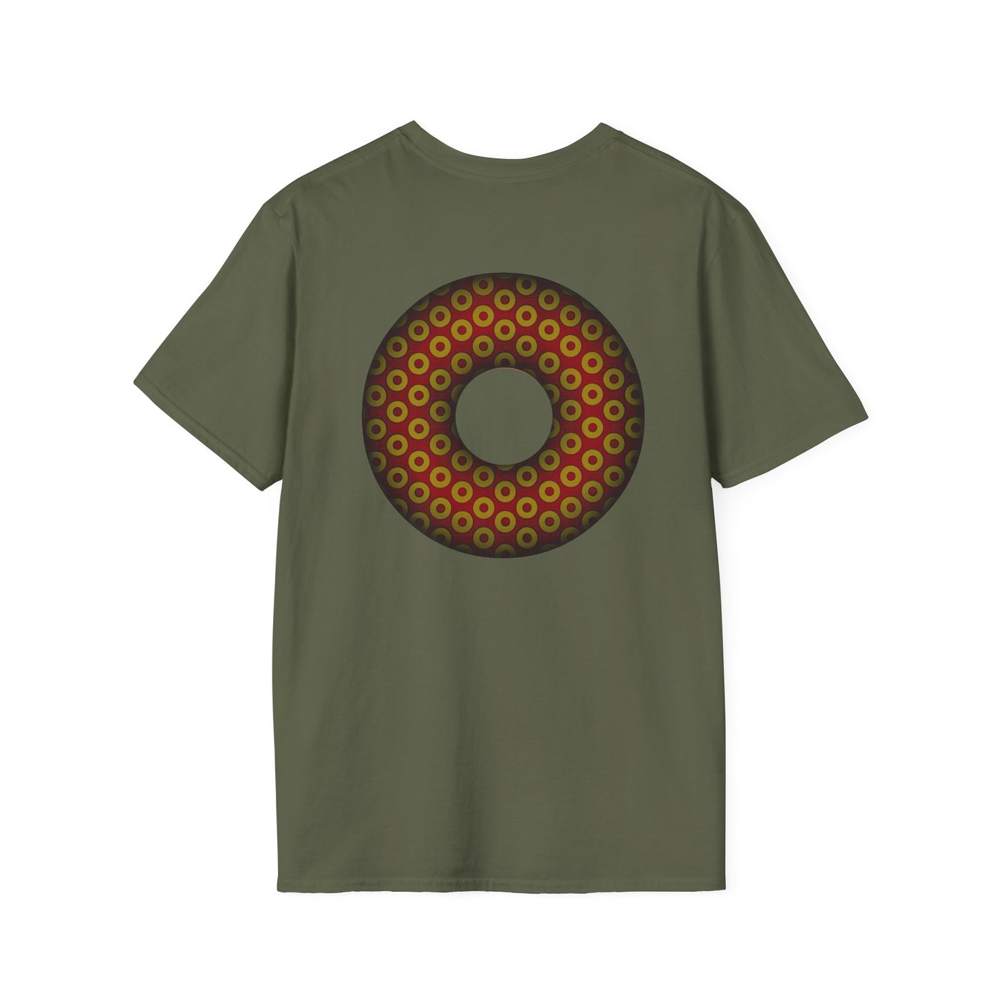 Plain Donuts/Unisex Soft-Style - "Plain Paradoxical Grided Donuts" - gold/burgundy donuts