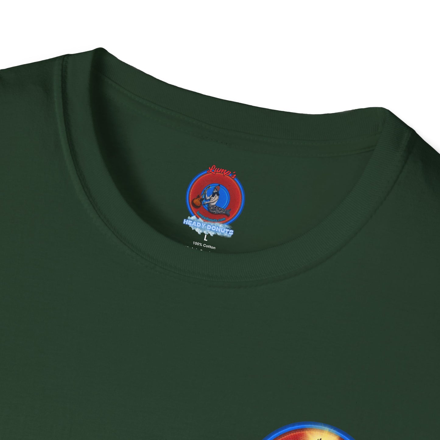 Classic Donut Tee - Unisex Soft-Style - "It's Always Phishmas in Philly" - rustic red/blue donut