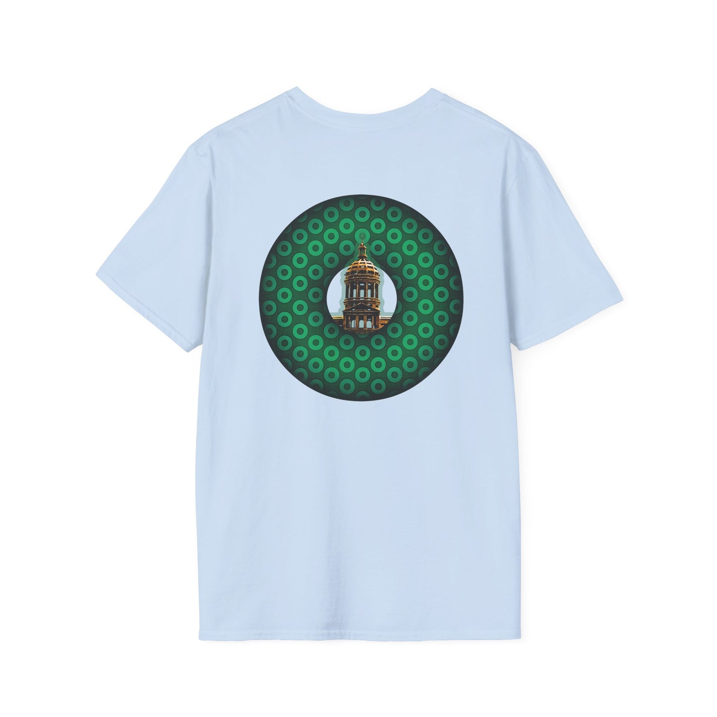 Classic Donut Tee - "Save Mondegreen City Hall Clock Tower" - paradox donut - series 1.0 - variant 2 - green donut