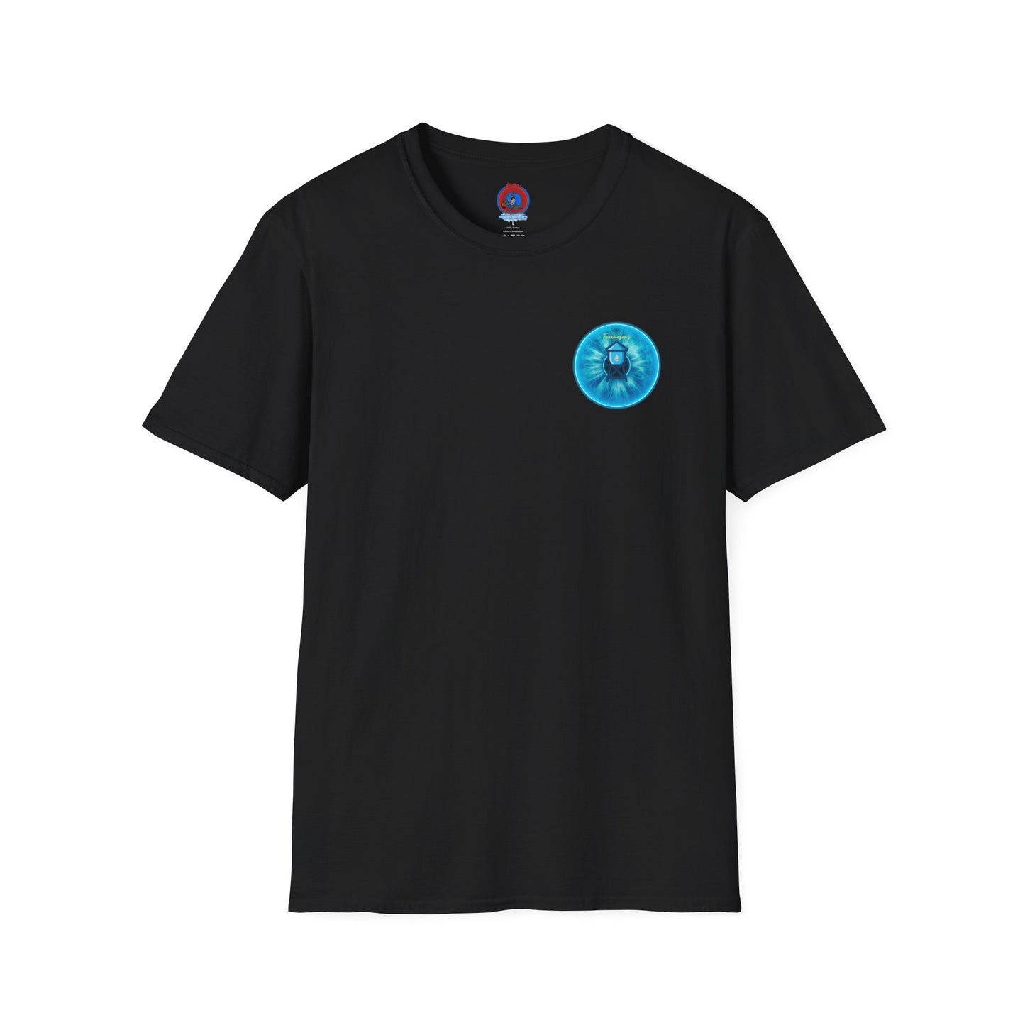 Classic Donut Tee - Unisex Soft-Style - "The Peering Donut of Opacity" - light blue idonut - variant 1