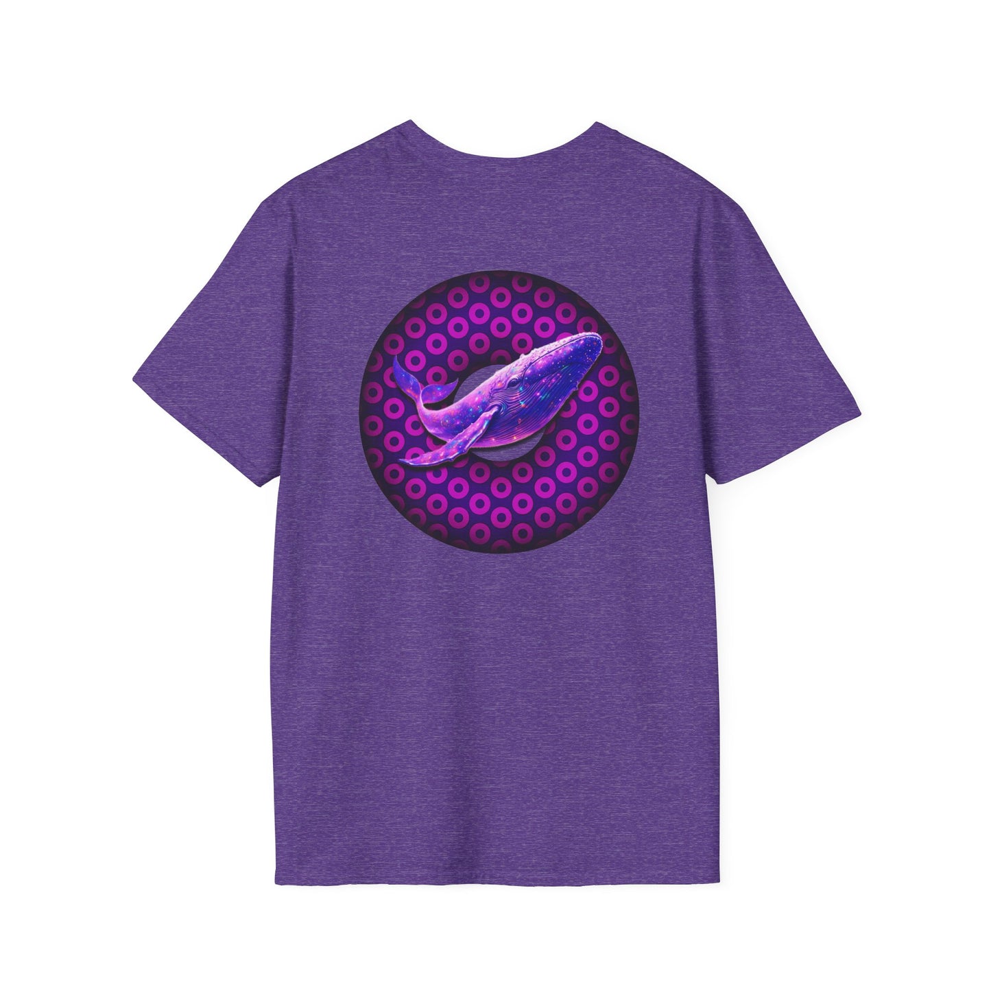 Classic Donut Tee - Unisex Soft-Style - "A Purple Humpback Whale of a Good Time" - variant 1 - purple paradoxical donut