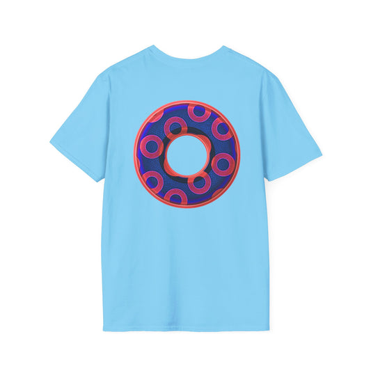 Plain Donuts/Unisex Soft-Style - "Plain Rustic Paradoxical Donuts" - red/dark royal blue donuts