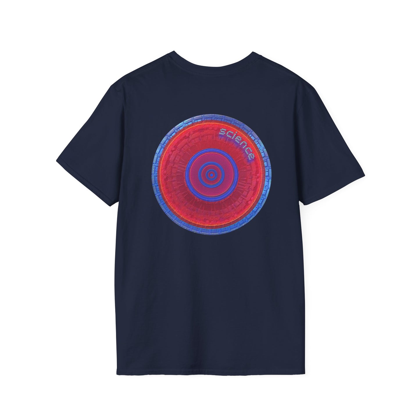 Classic Donut Tee - Unisex Soft-Style - "Tube Donuts" - series 1.0 - red donut/lighter blue bordering