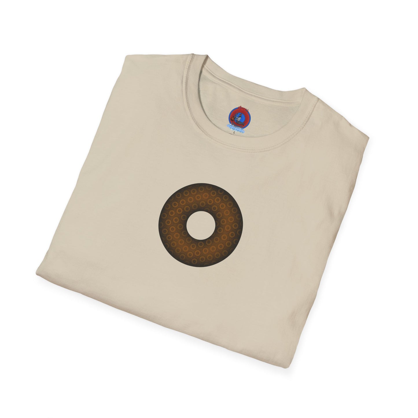Plain Donuts/Unisex Soft-Style - "Plain Paradoxical Grided Donuts" - brown/dark brown donuts