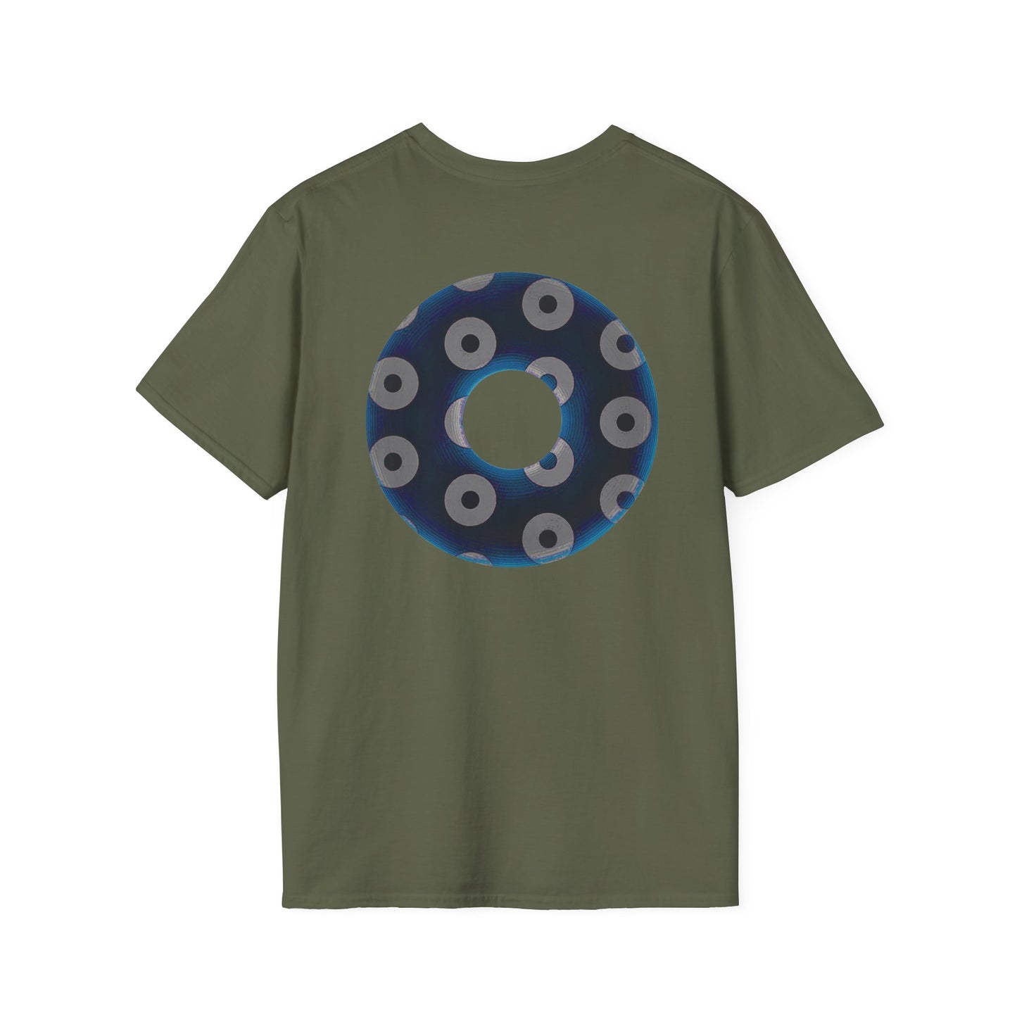 Plain Donuts/Unisex Soft-Style - "Plain Blimpy Paradoxical Donuts" - dark blue/off-white donuts