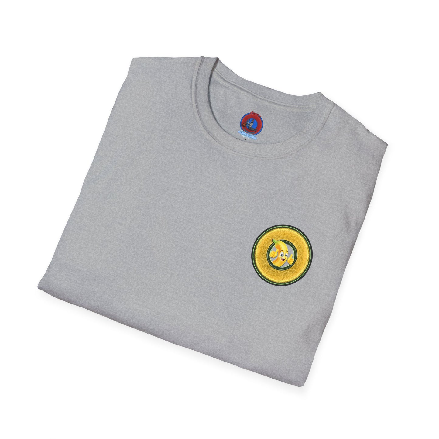 Classic Donut Tee - Unisex Soft-Style - "Dis sheet, it's bananas!" - series 1.0 - variant 5 - golden donut