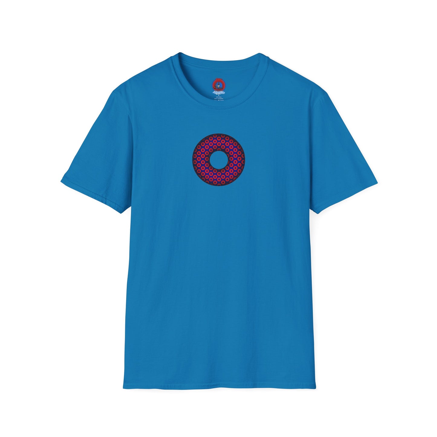 Plain Donuts/Unisex Soft-Style - "Plain Paradoxical Grided Donuts" - red/blue donuts