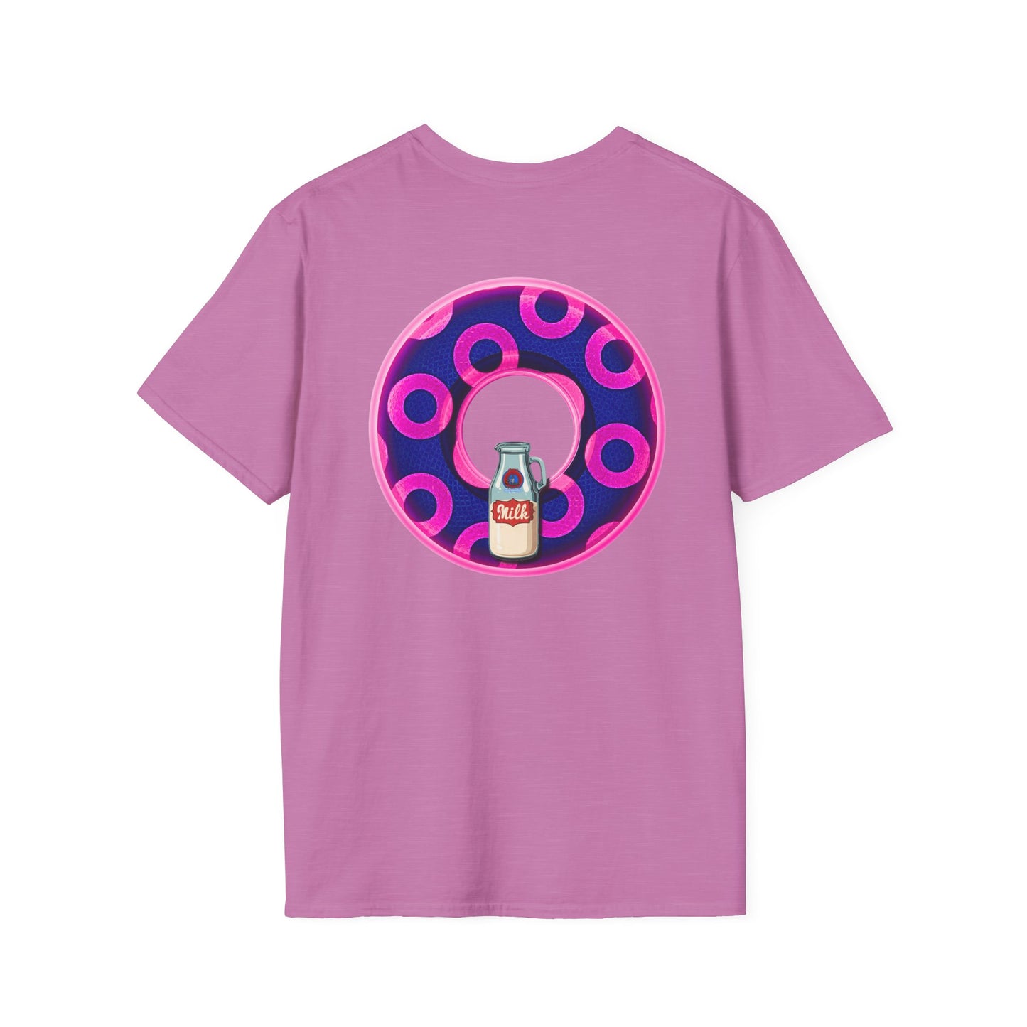 Classic Donut Tee - Unisex Soft-Style - "Wooked Cream - YEMSG Donut " -blue/pink rustic paradox donut - variant 5