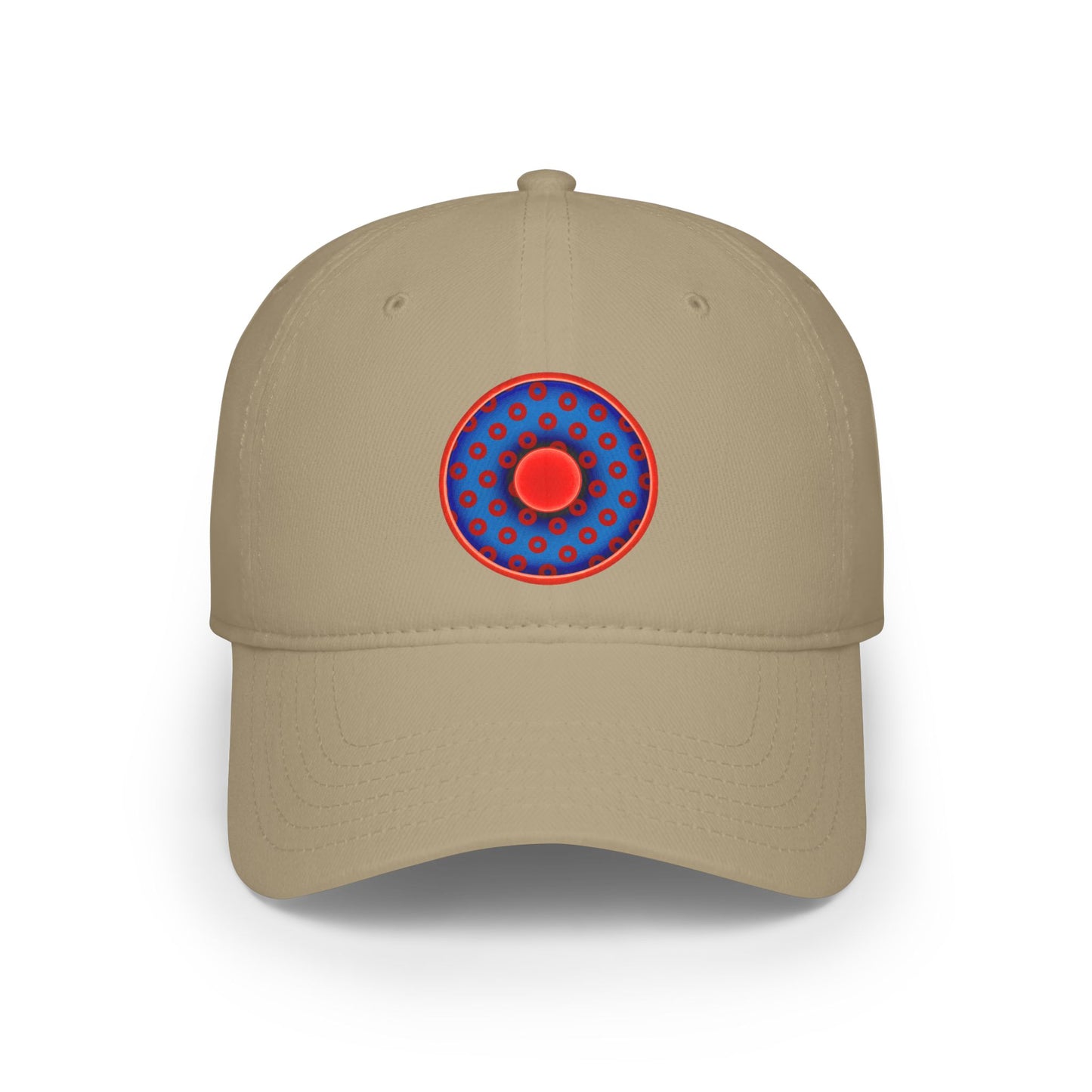 Lumpy Donut Baseball Cap - "Plain [Mary] Jane" - traditional blue/red paradoxical donut w/