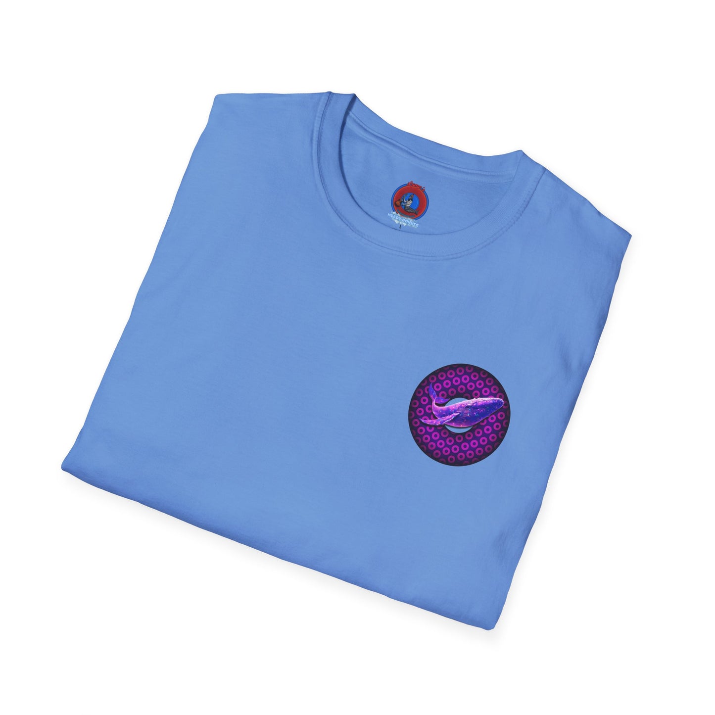 Classic Donut Tee - Unisex Soft-Style - "A Purple Humpback Whale of a Good Time" - variant 1 - purple paradoxical donut