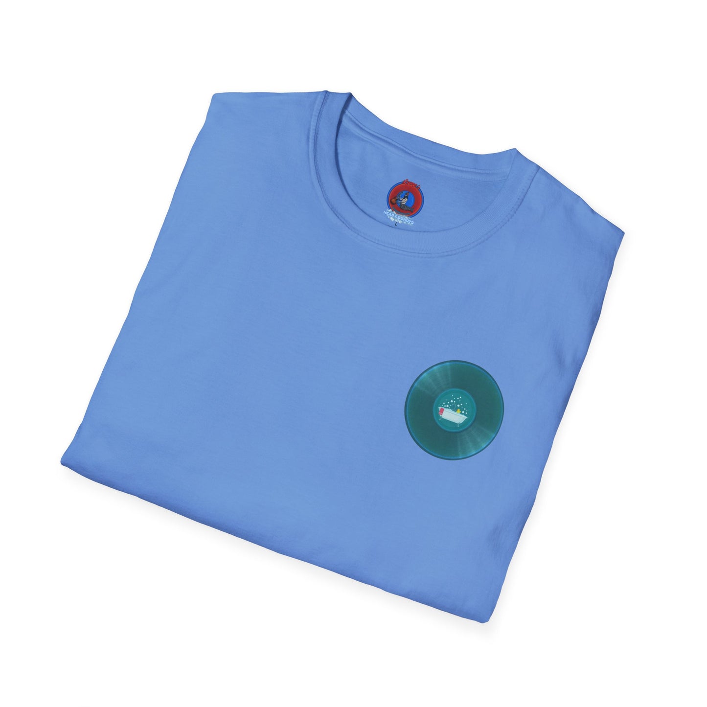 Classic Donut Tee - Unisex Soft-Style - "Bathtub Fun" - dark aquamarine donut