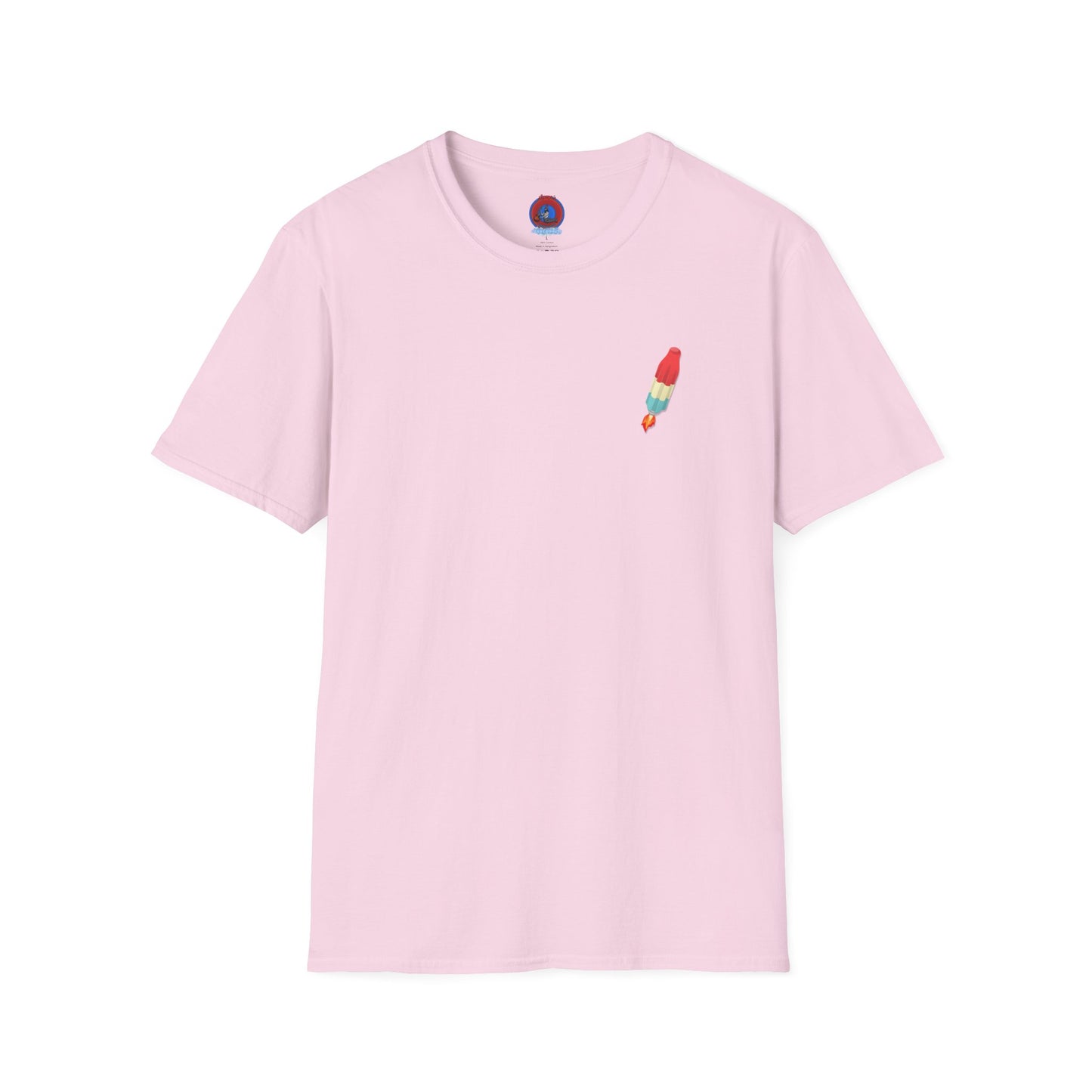 Classic Donut Tee - Unisex Soft-Style - "Blow this Popsicle Stand" - red/blue/cream - bomb pop