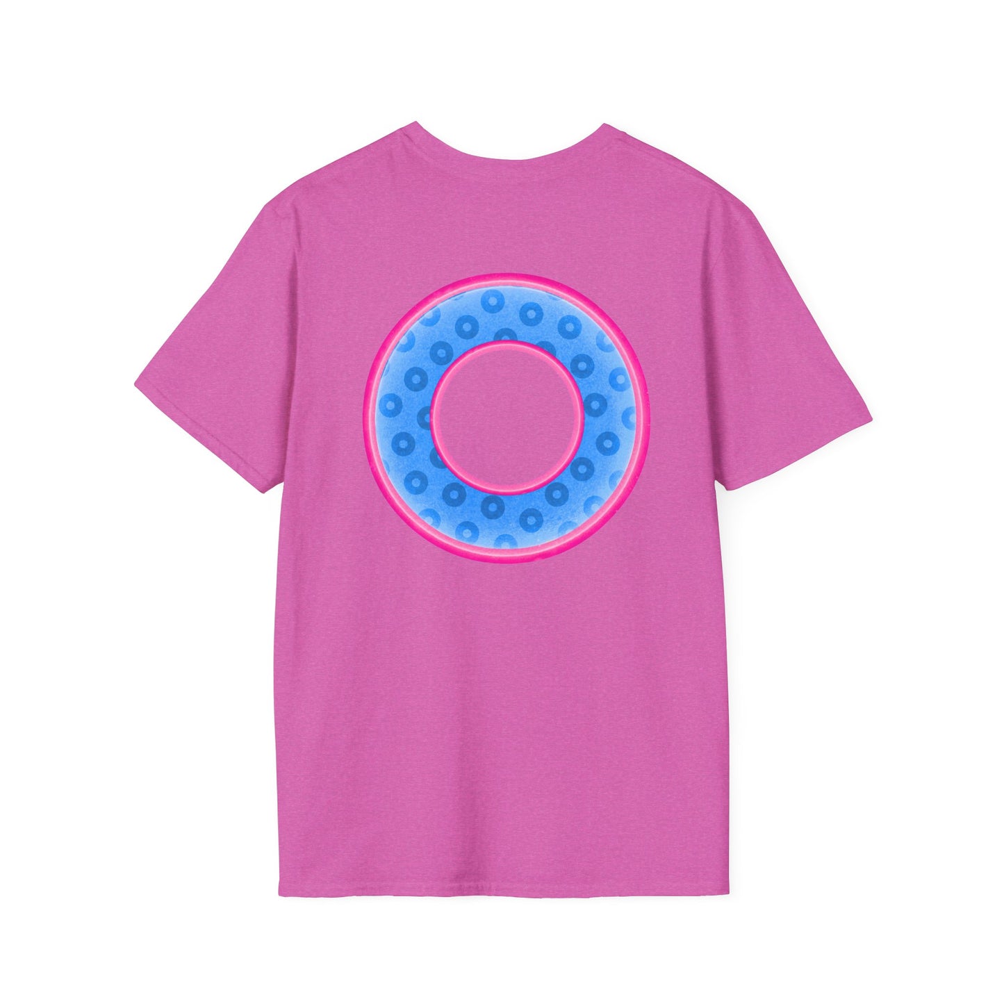 Plain Donuts/Unisex Soft-Style - "Plain Wide Mouthed Paradoxical Donuts" - light blue/pink donuts