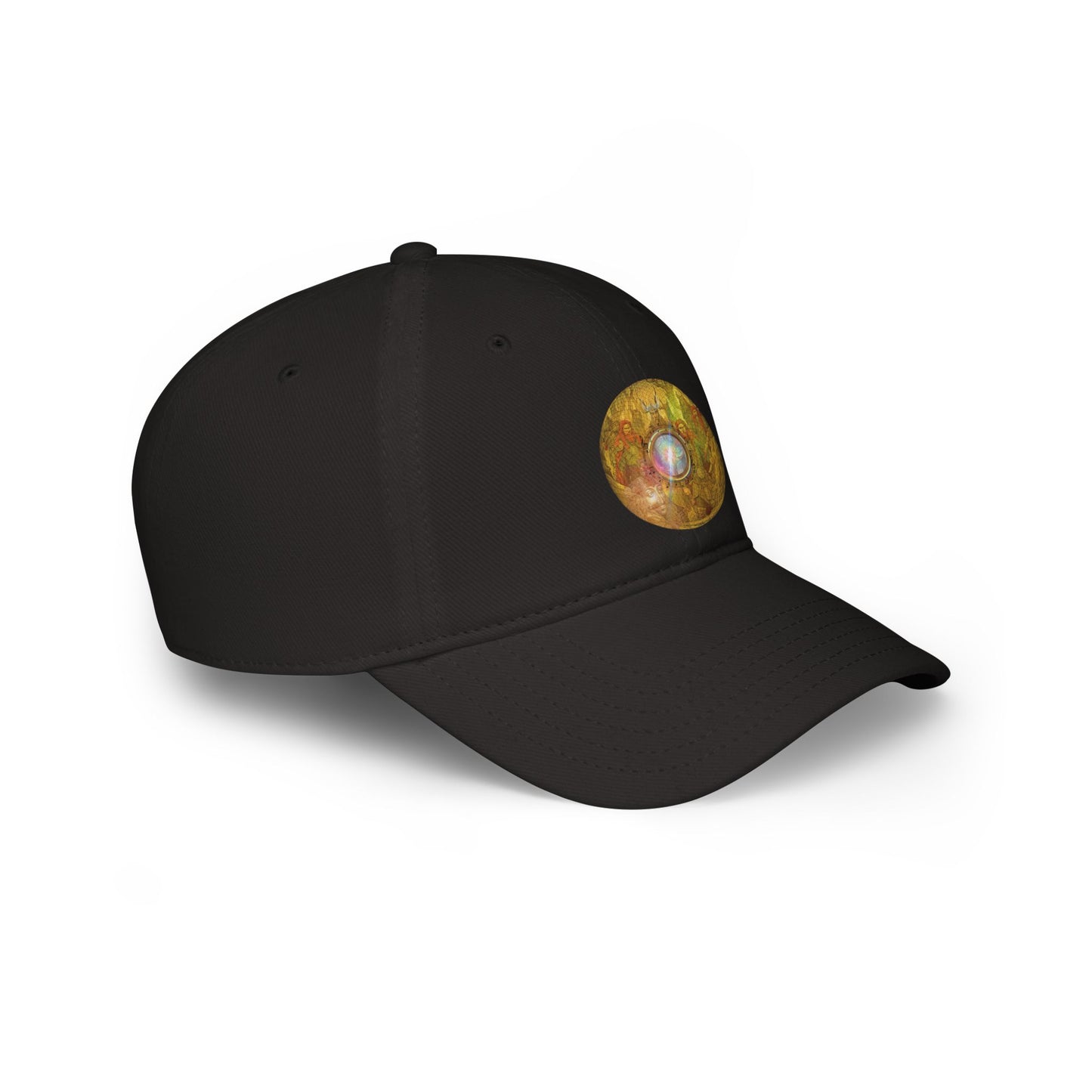 Lumpy Donut Baseball Cap - "Vald's Impaling Donut Cap" - golden symmetrical donut w/