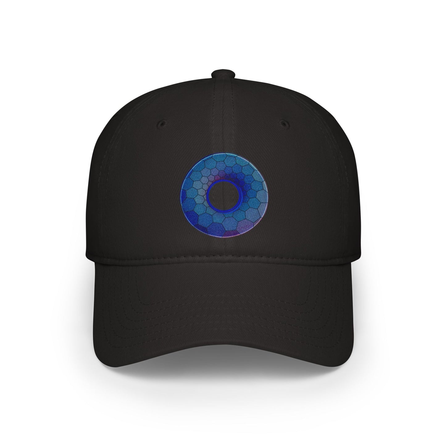 Lumpy Donut Baseball Cap - "Plain Hexadonut" - variant 2 - blue hexadonut w/