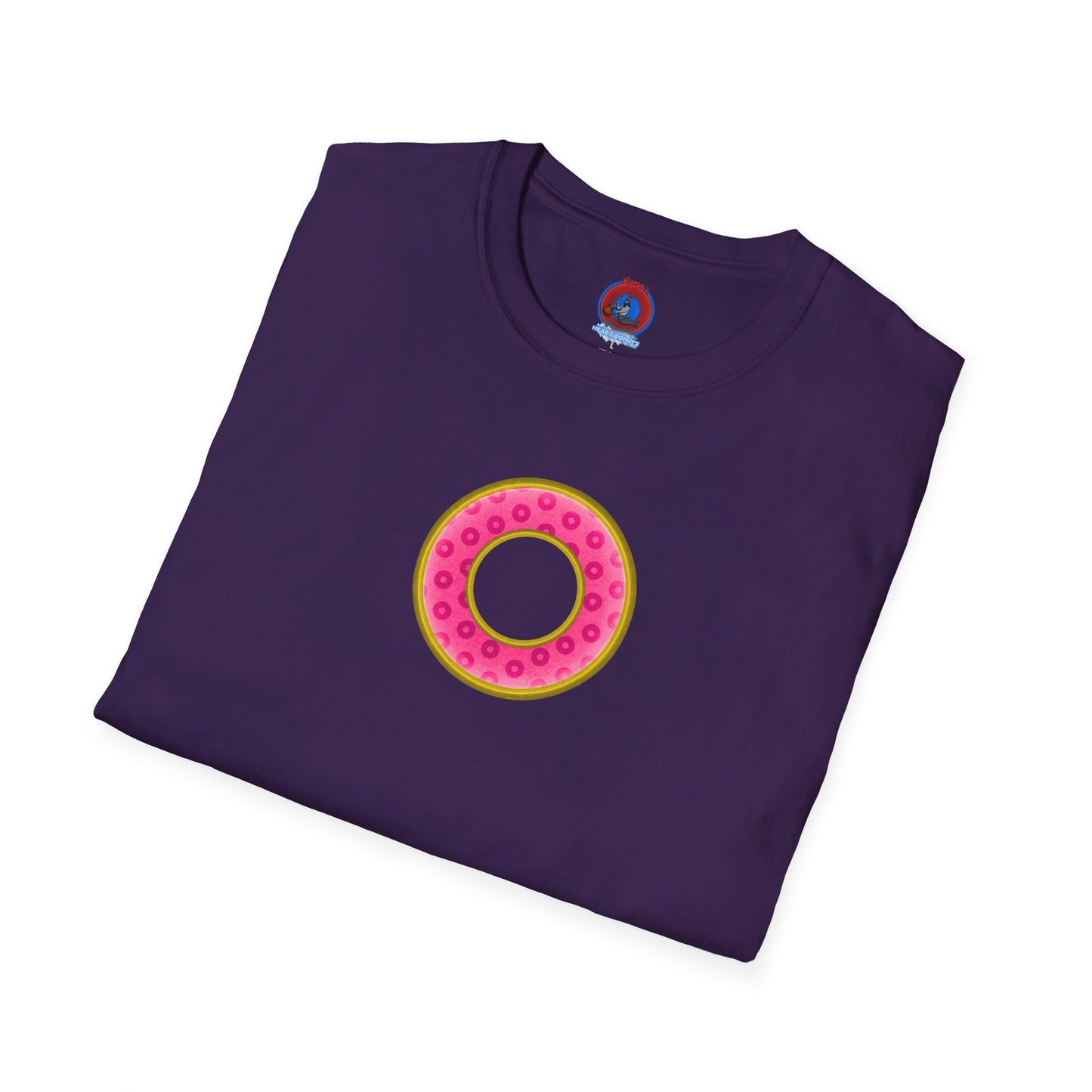 Plain Donuts/Unisex Soft-Style - "Plain Wide Mouthed Paradoxical Donuts" - pink/gold donuts