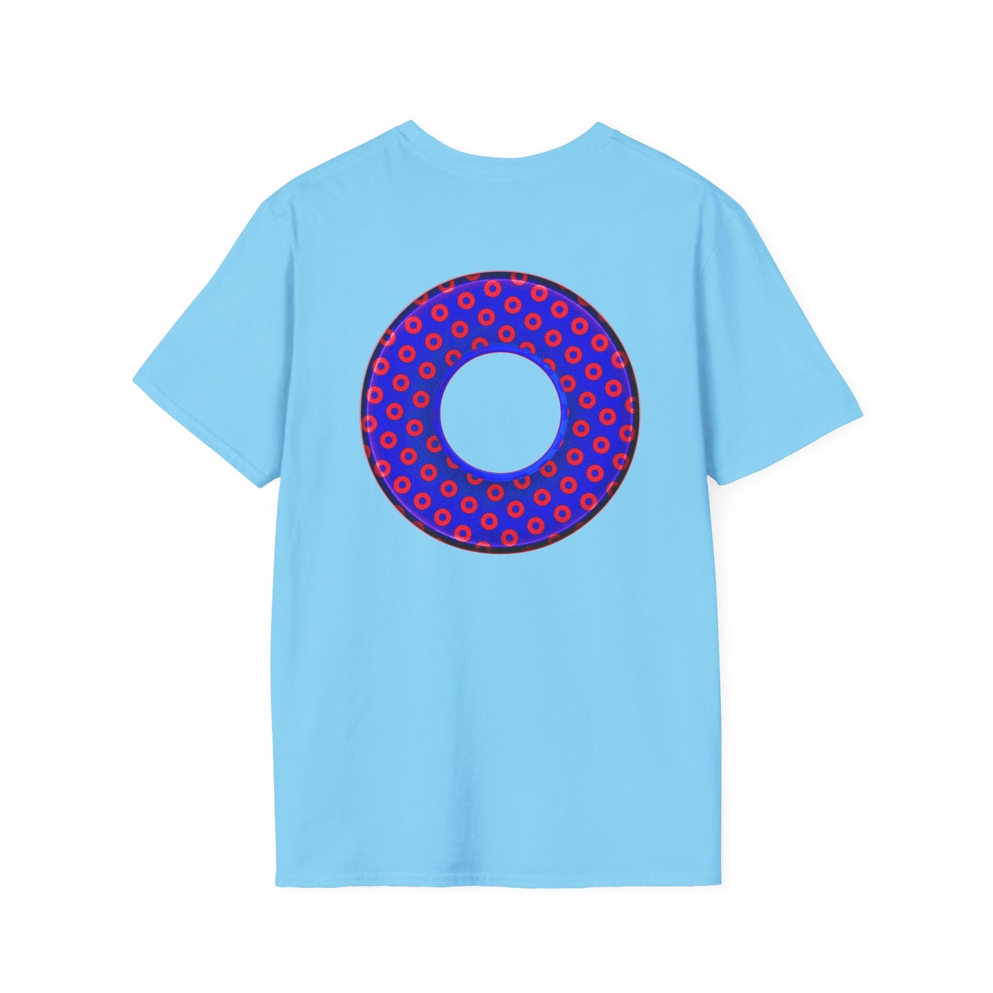 Plain Donuts/Unisex Soft-Style - "Plain Electric Paradoxical Donuts" - dark royal blue/red donuts
