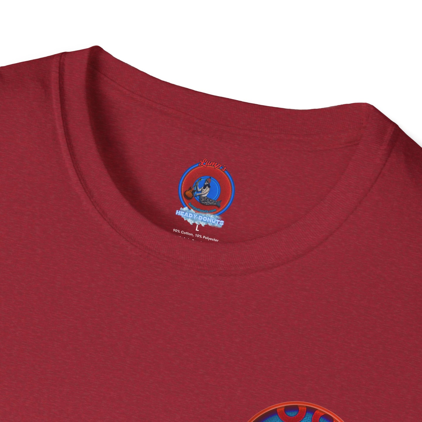 Classic Donut Tee - Unisex Soft-Style - "We All Scream It's ICE Cream" - blue/red rustic paradox donut