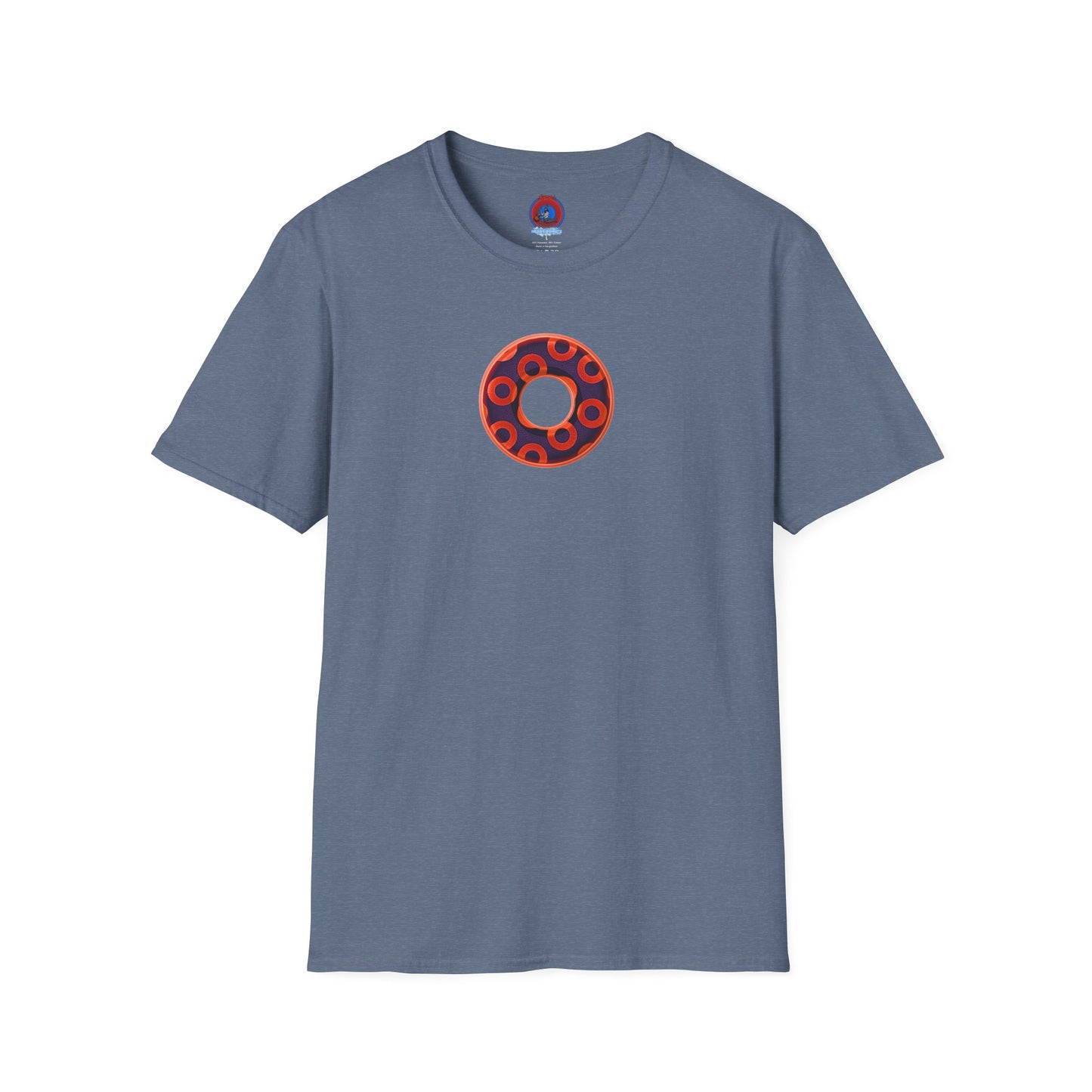 Plain Donuts/Unisex Soft-Style - "Plain Rustic Paradoxical Donuts" - red/midnight blue donuts