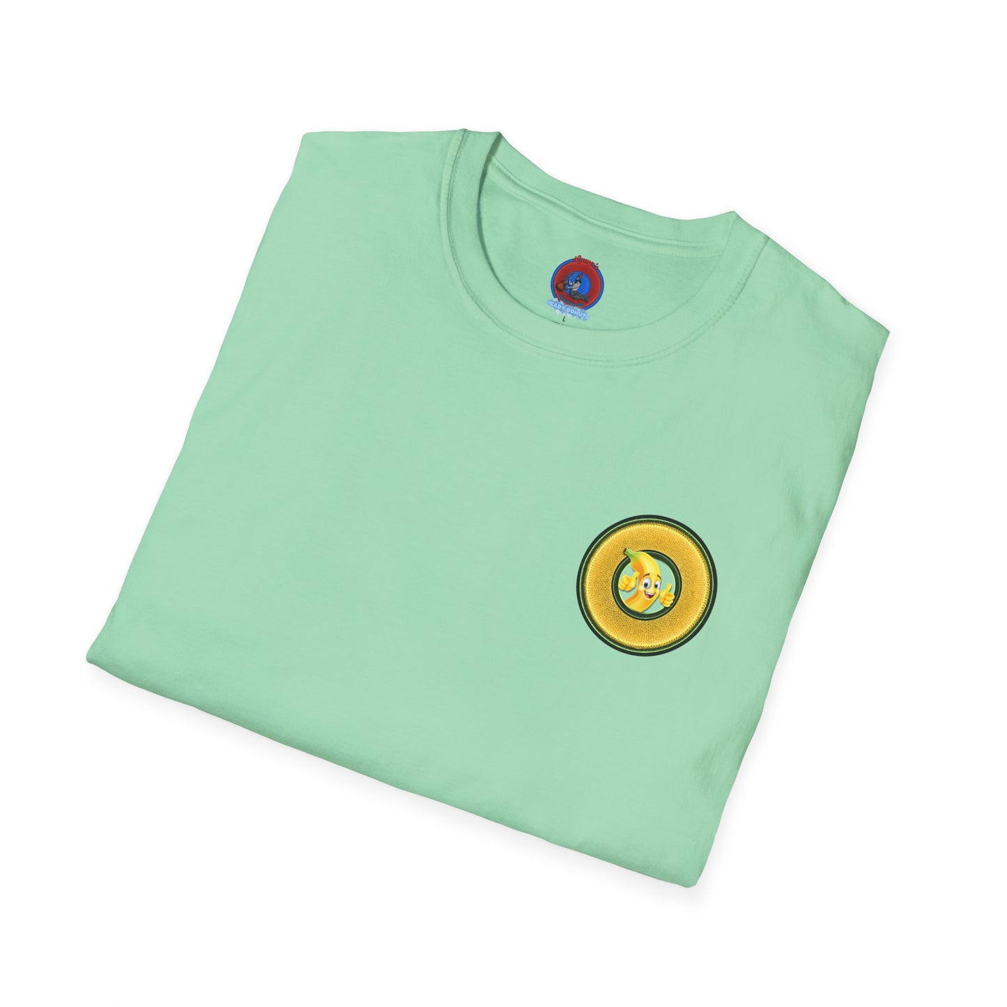 Classic Donut Tee - Unisex Soft-Style - "Dis sheet, it's bananas!" - series 1.0 - variant 5 - golden donut