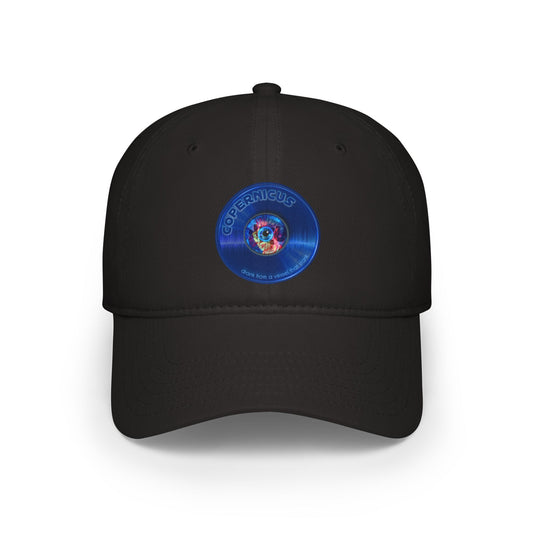 Lumpy Donut Baseball Cap - "Drunken Copernicus Cap" - variant 2 - vivid blue donut w/