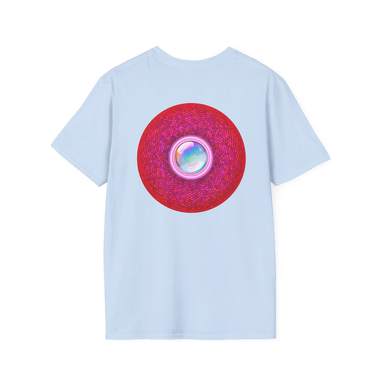 Classic Donut Tee - Unisex Soft-Style - "The Crystal Ballers Donut' - magenta pixilated donut