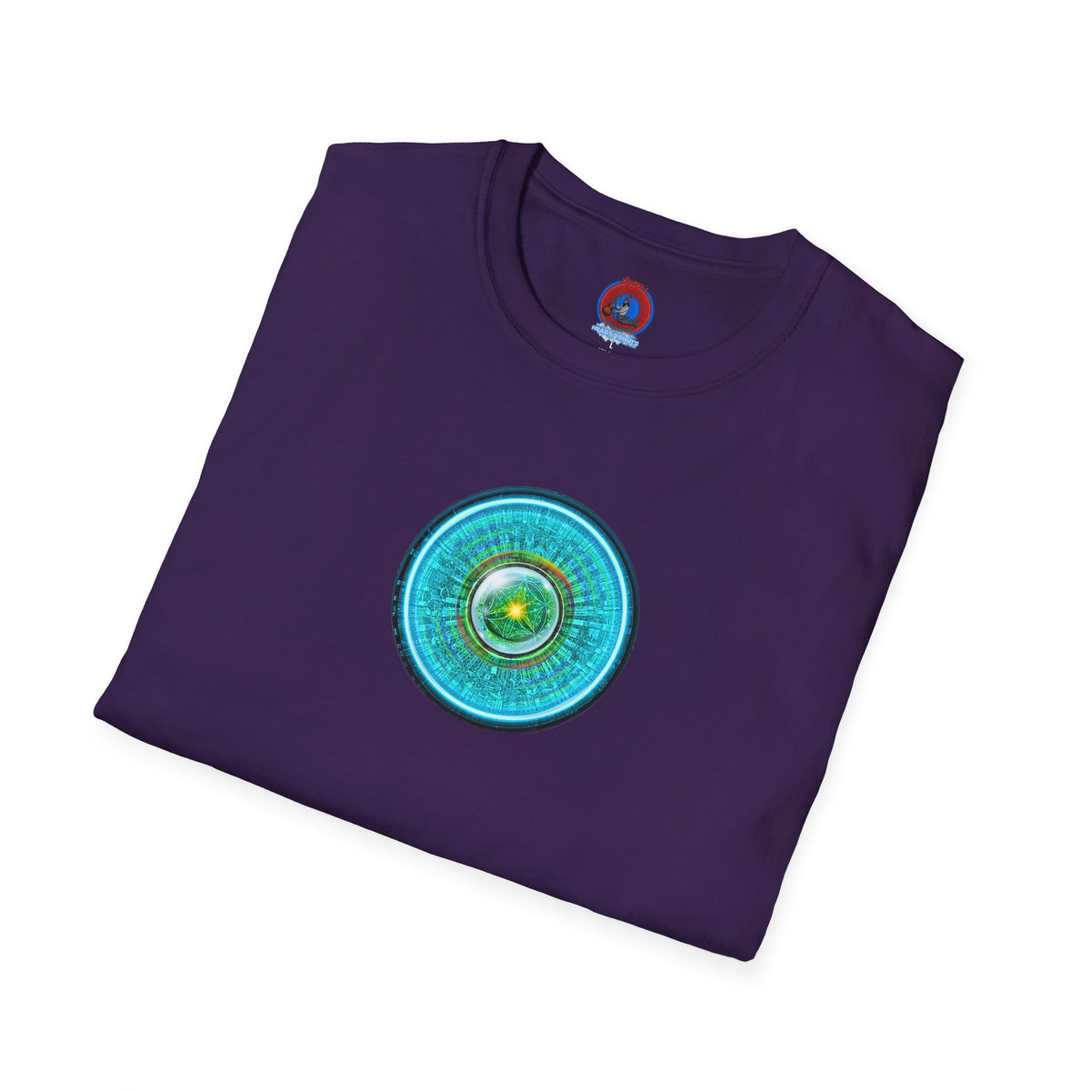Classic Donut Tee - Unisex Soft-Style - "Donut of Life Tee" - vivid turquoise tube donut - variant 1