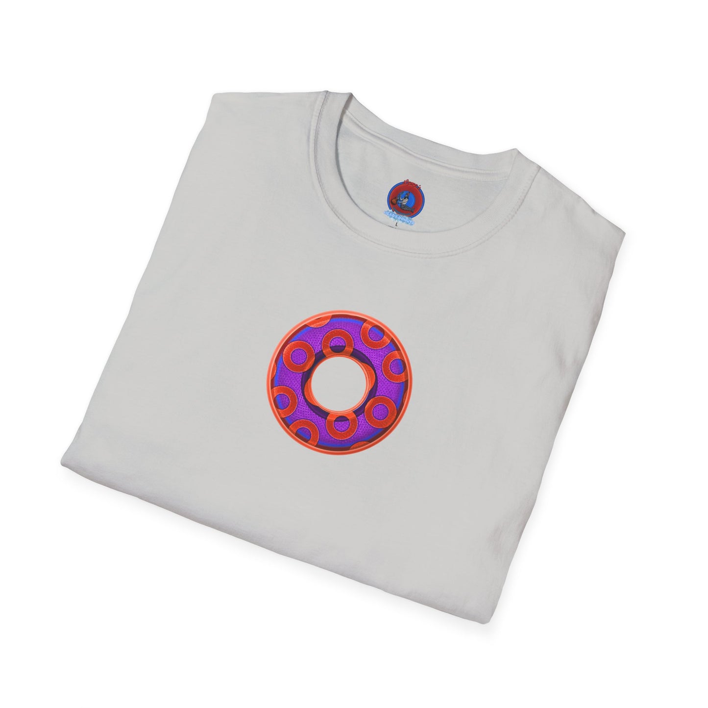 Plain Donuts/Unisex Soft-Style - "Plain Rustic Paradoxical Donuts" - purple/red donuts