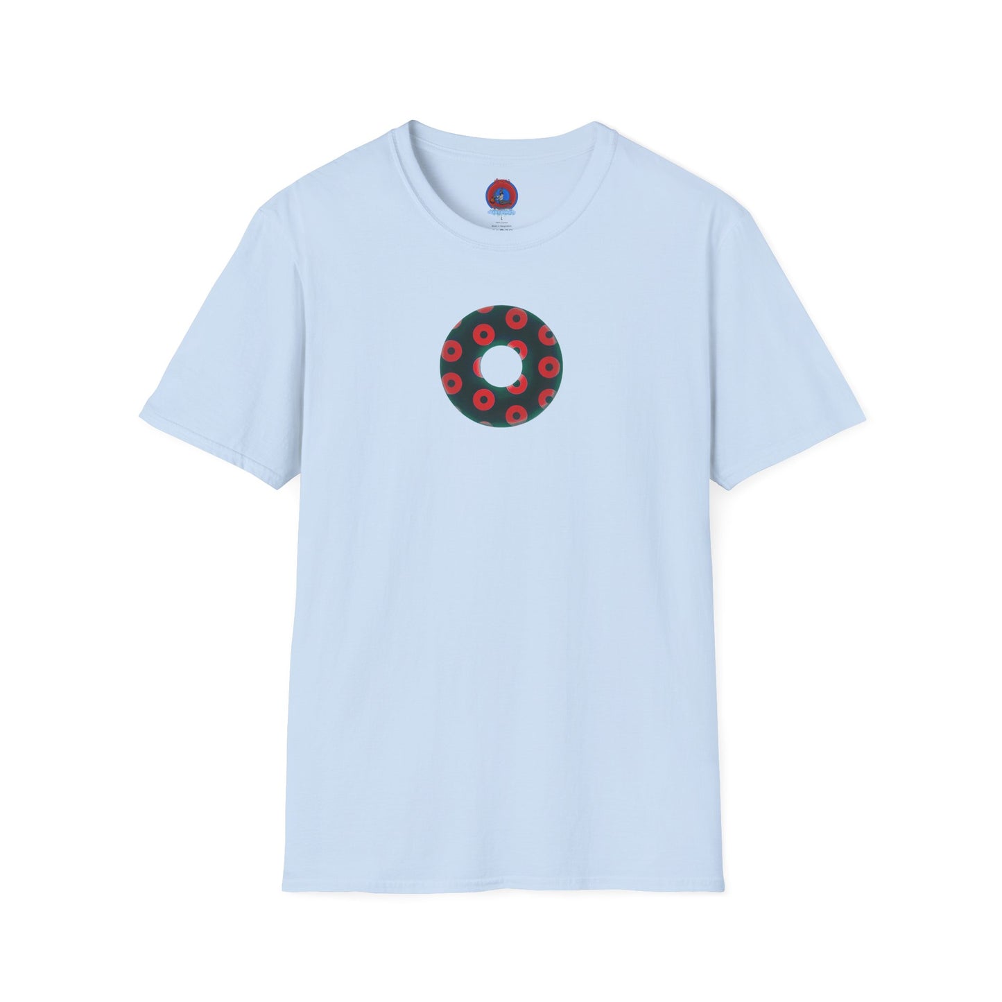 Plain Donuts/Unisex Soft-Style - "Plain Blimpy Paradoxical Donuts" - dark green/red donuts
