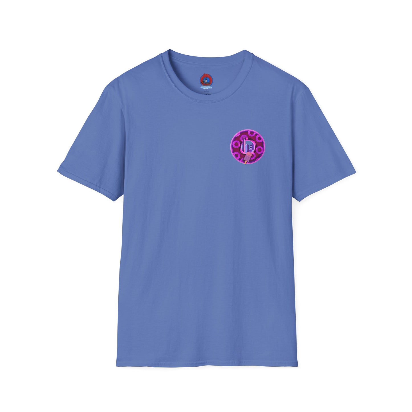 Classic Donut Tee - Unisex Soft-Style - "It's Ice Cream Popsicles - YEMSG Donut" - purple/magenta paradox donut - variant 2