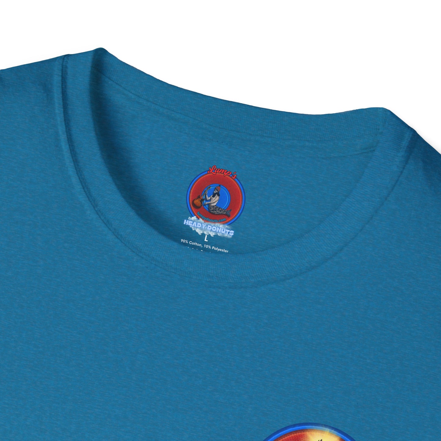 Classic Donut Tee - Unisex Soft-Style - "It's Always Phishmas in Philly" - rustic red/blue donut