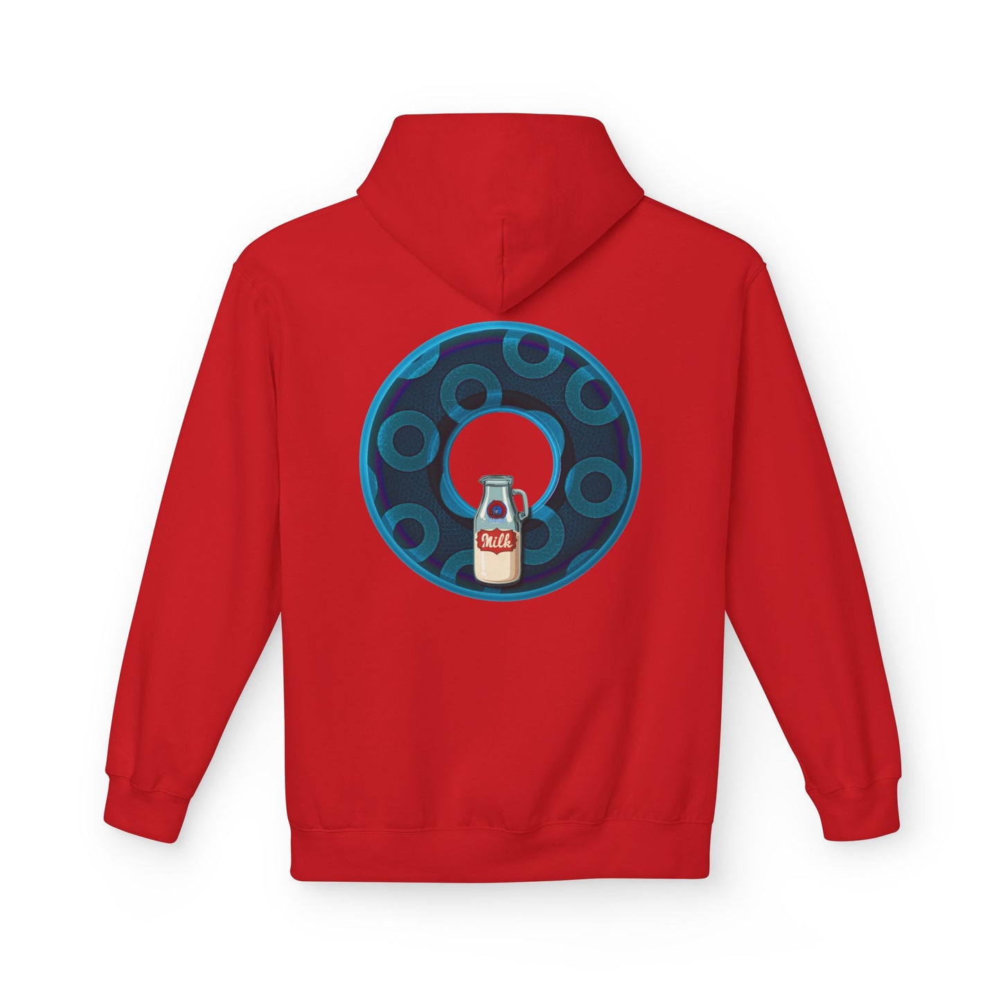 Fleece Harry Hoodies [Midweight Soft-style] - "Wooked Cream Dairy - YEMSG Donut" - blue/blue rustic paradox donut - variant 7