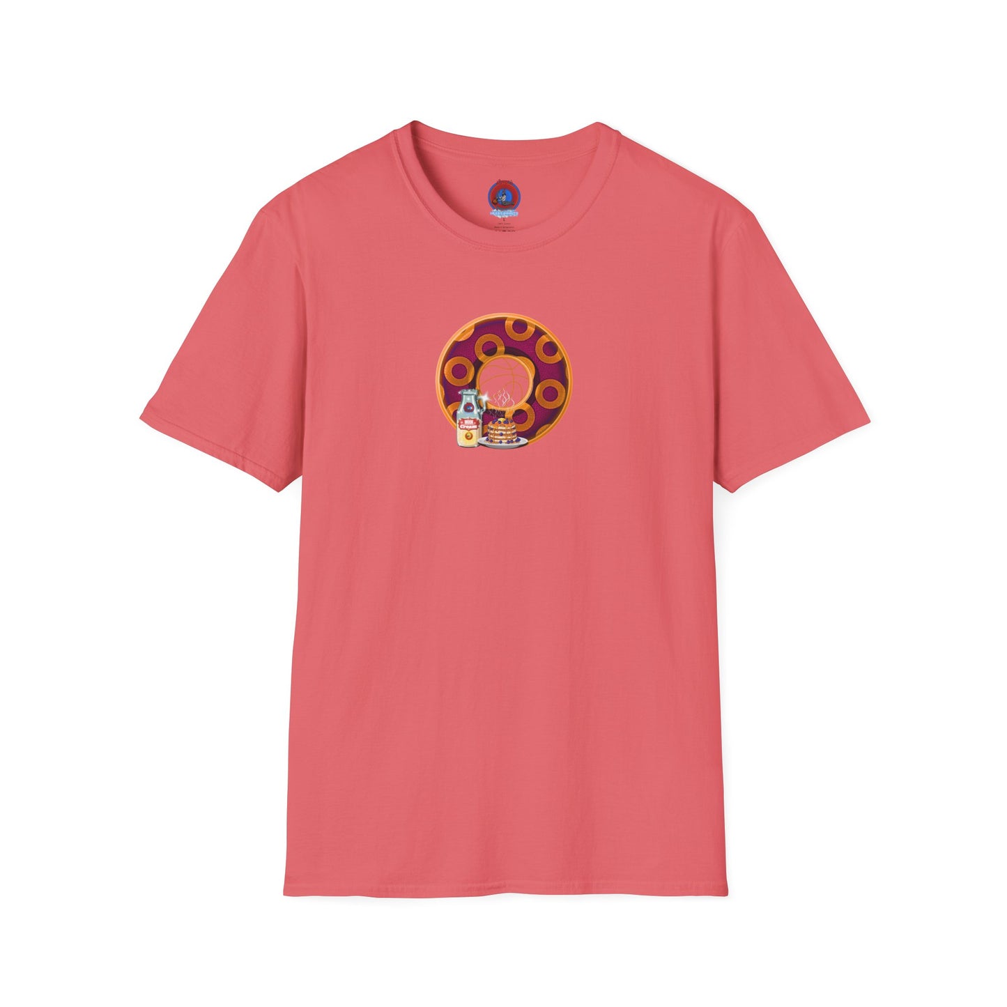 Classic Donut Tee - Unisex Soft-Style - "Princely Wooked Cream - YEMSG Donut " - burgundy/orange rustic paradox donut - variant 2