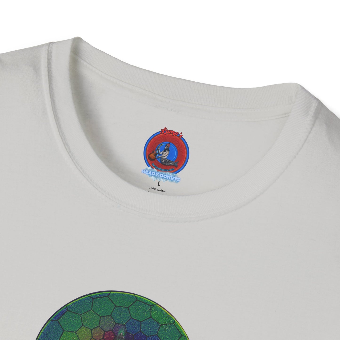 Classic Donut Tee - Unisex Soft-Style - "Save the Mondegreen City Hall Clock Tower" - hexadonut - series 1.0 -variant 1 - green donut