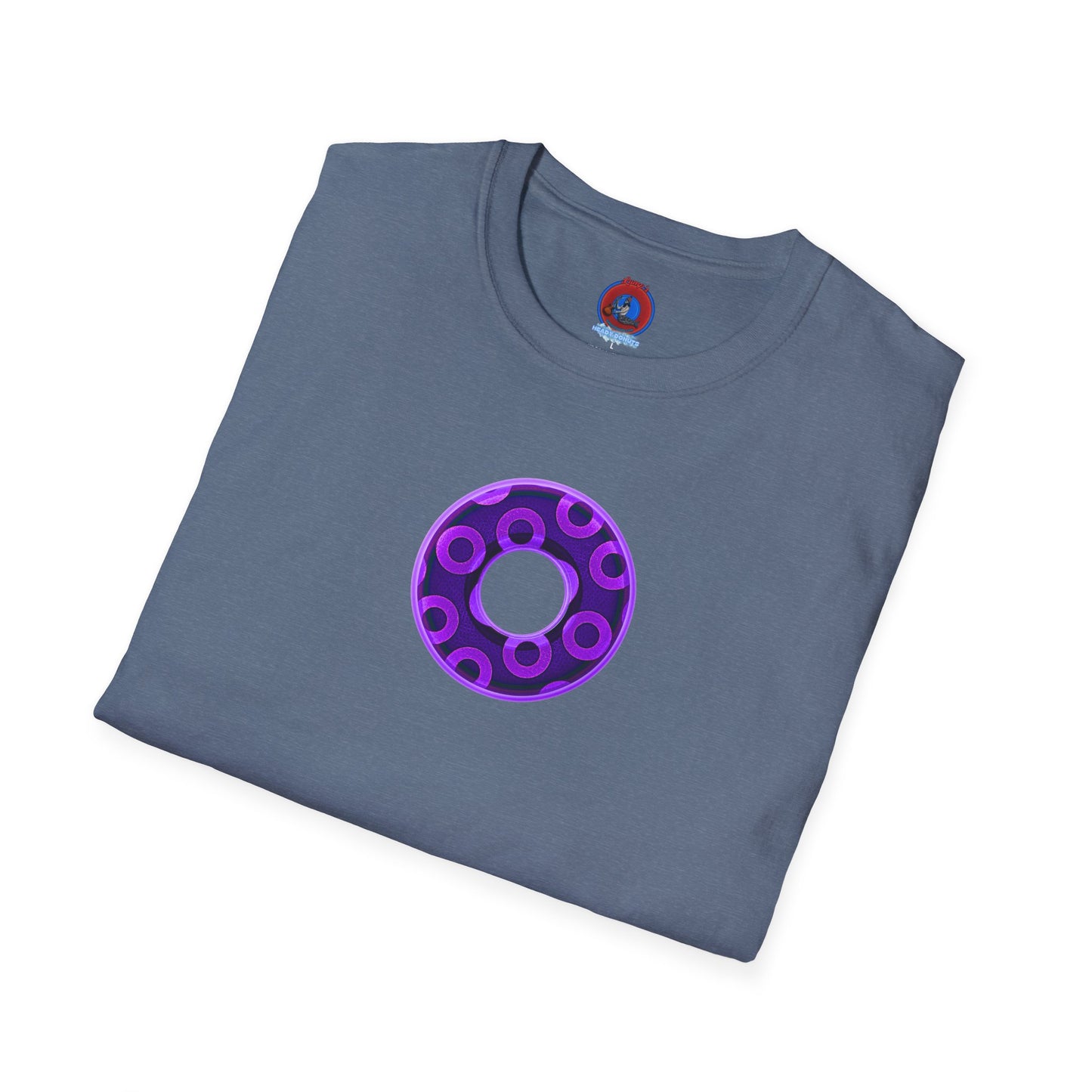 Plain Donuts/Unisex Soft-Style - "Plain Rustic Paradoxical Donuts" - light purple/dark purple donuts