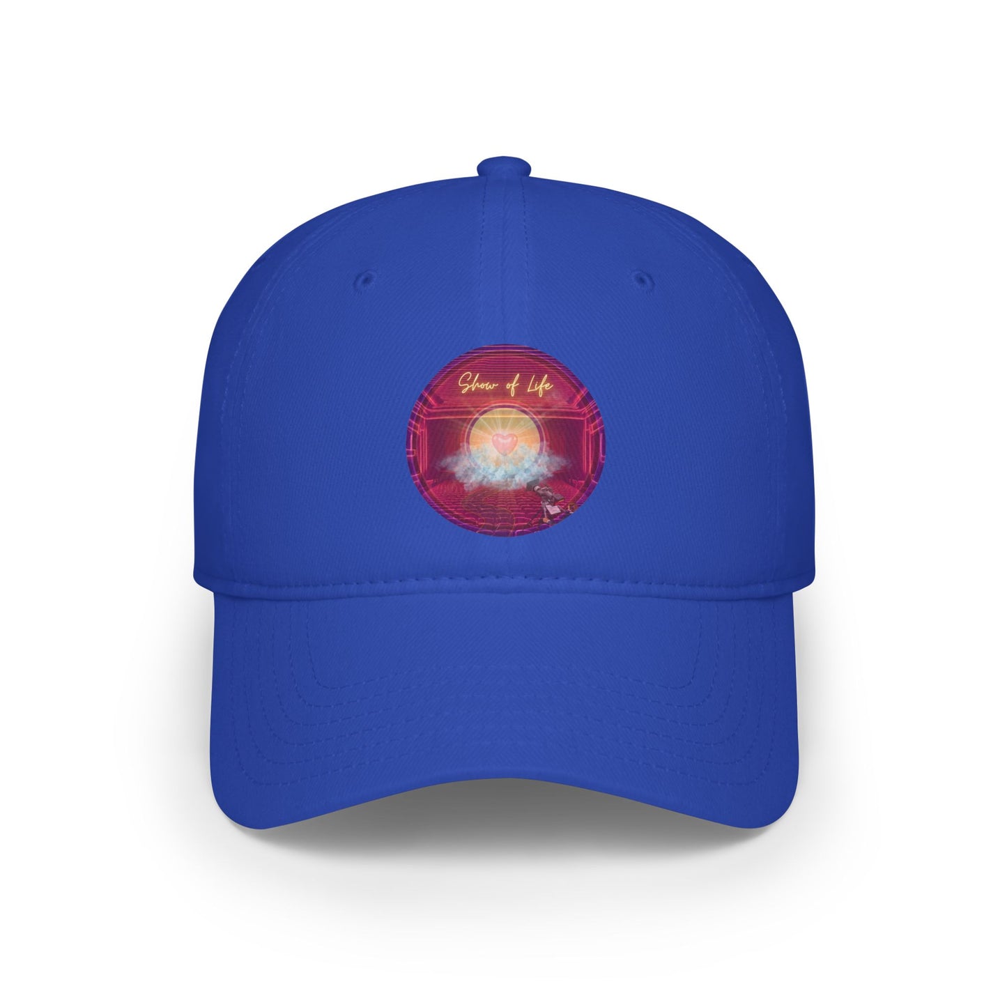 Lumpy Donut Baseball Cap - "The Donut of Life Cap" - variant 1 - vivid magenta pic donut w/