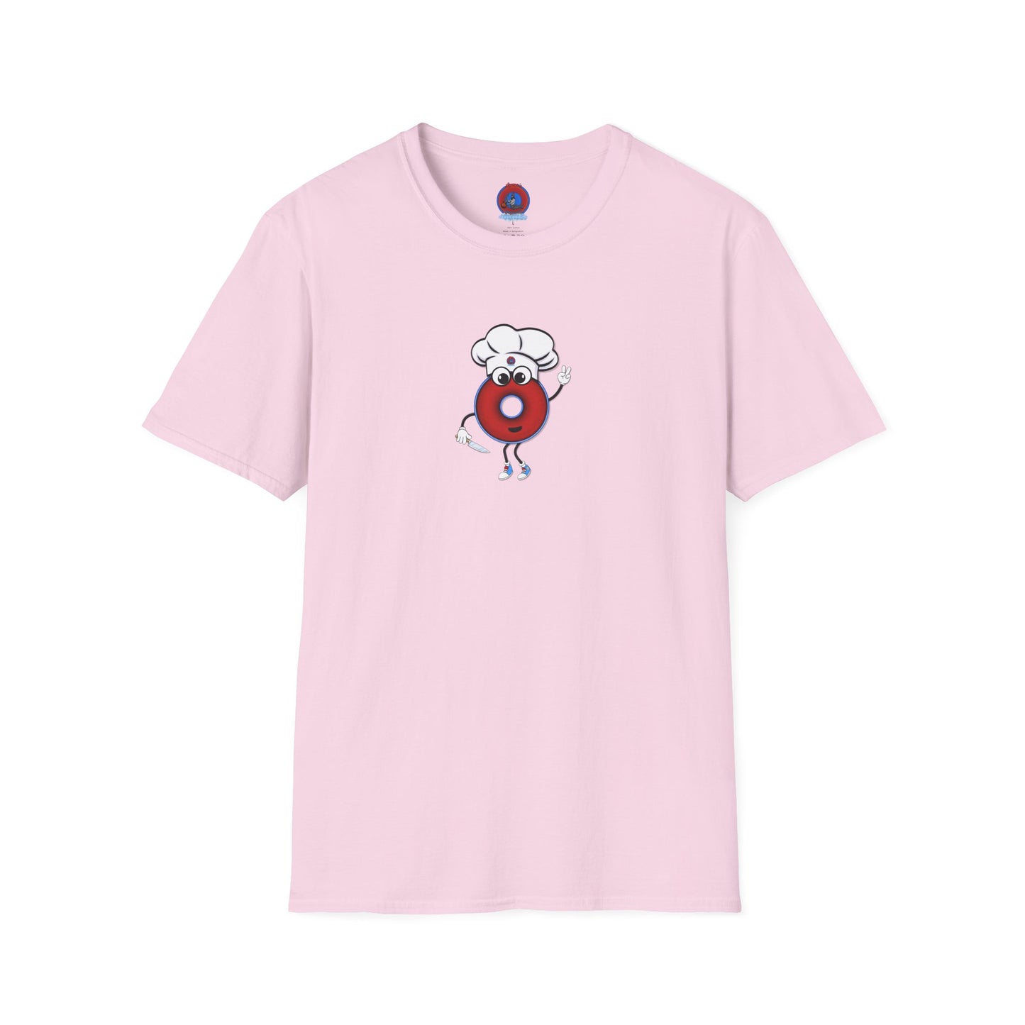 Classic Donut Tee - Unisex Soft-Style - "My Phriend the Donut" - plump vivid red donut