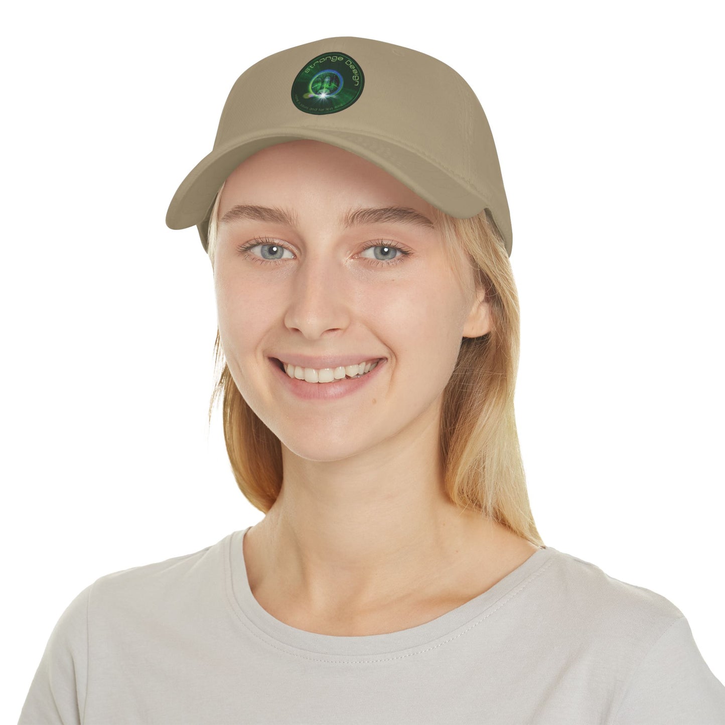 Lumpy Donut Baseball Cap - "The Strangely Designed Donut Cap" - vivid green record donut w/