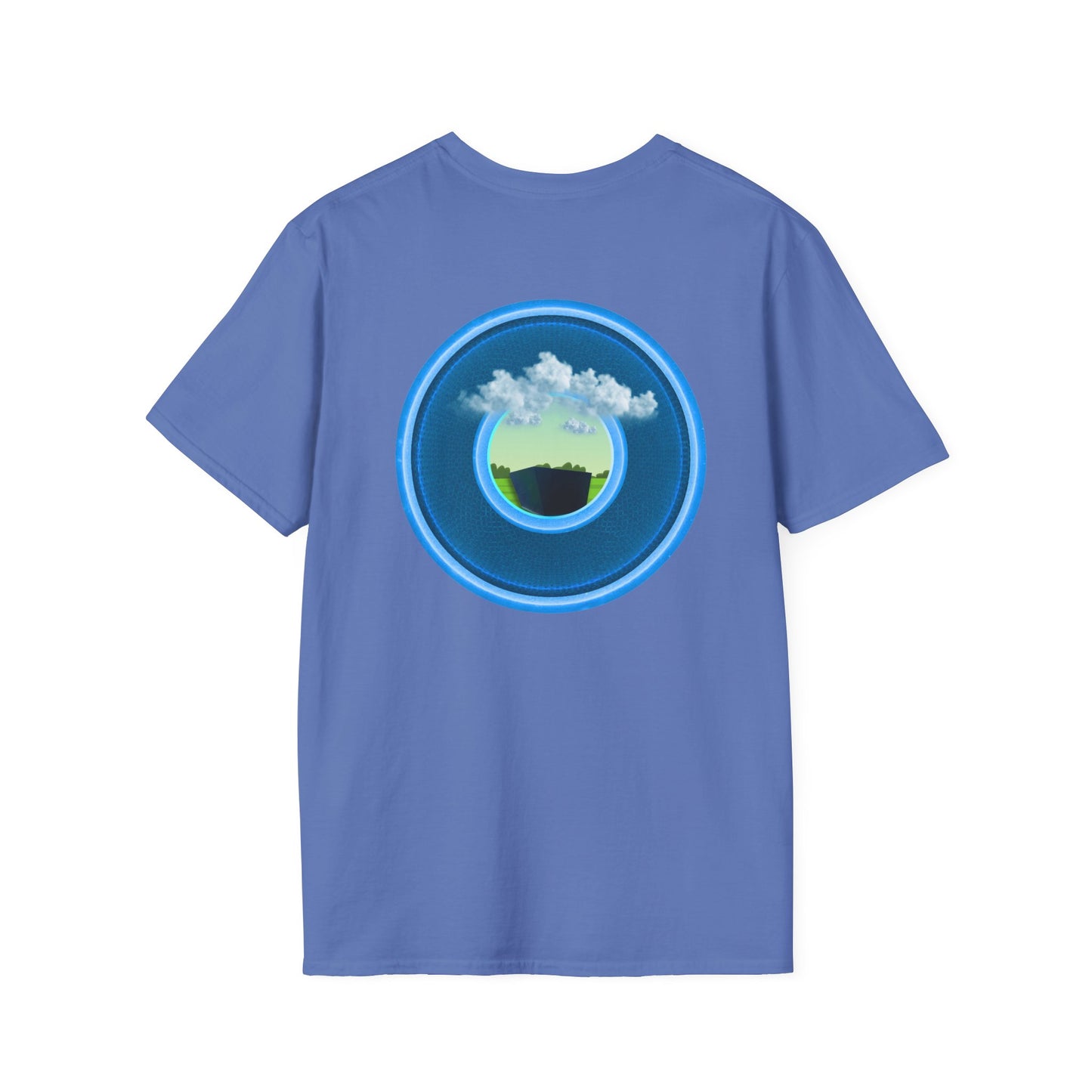 Classic Donut Tee - Unisex Soft-Style - "Got Rhombus?" - series 1.0  - variant 1 - blue/blue donut
