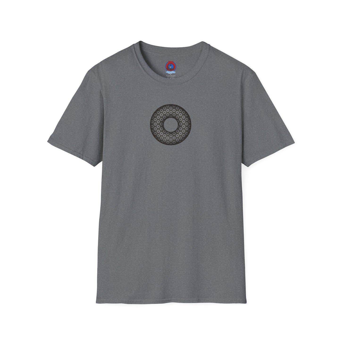 Plain Donuts/Unisex Soft-Style - "Plain Paradoxical Grided Donuts" - gray/dark gray donuts