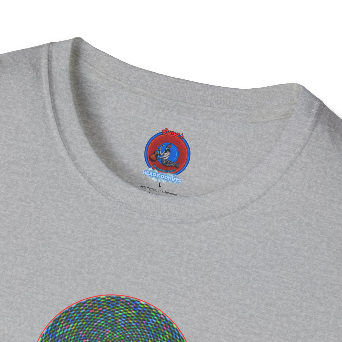 Donut Classic Donut Tee - Unisex Soft-Style - "The Pixilated Donut" - series 1.0 - multi-color donut