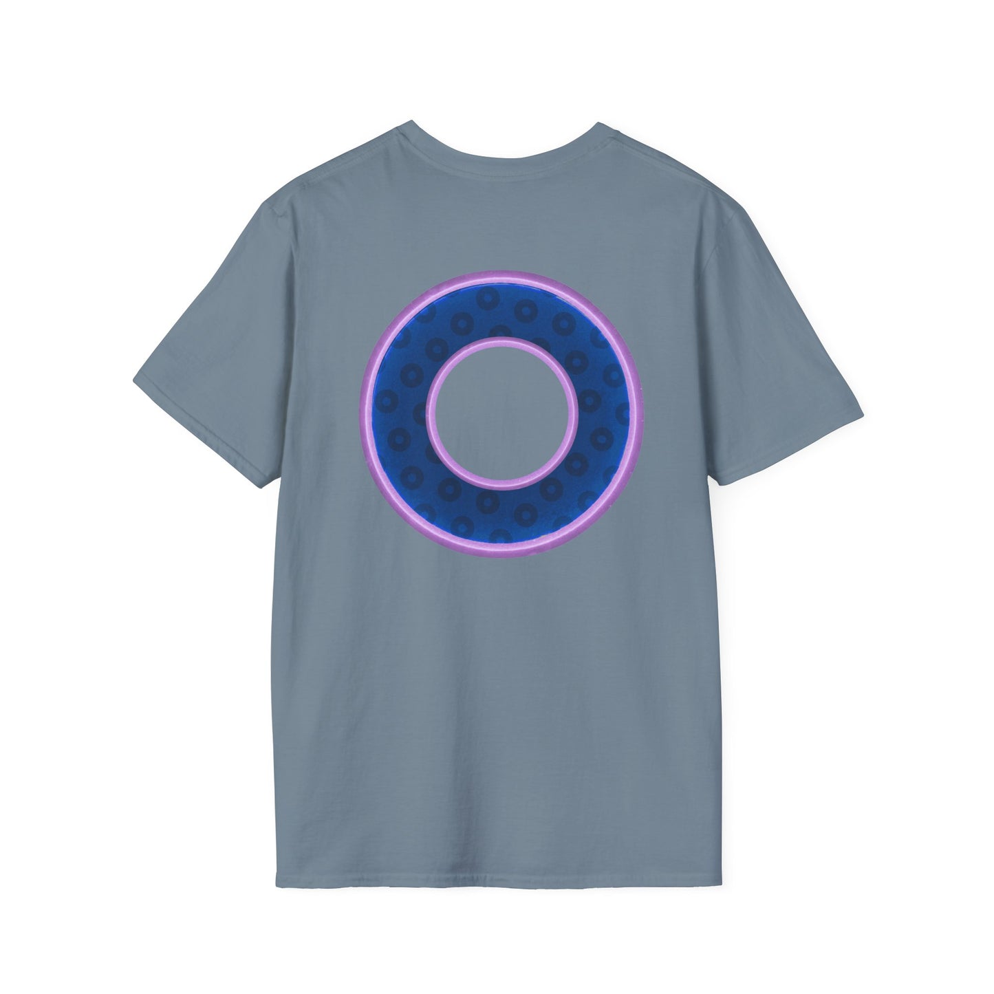 Plain Donuts/Unisex Soft-Style - "Plain Wide Mouthed Paradoxical Donuts" - dark blue/light purple donuts
