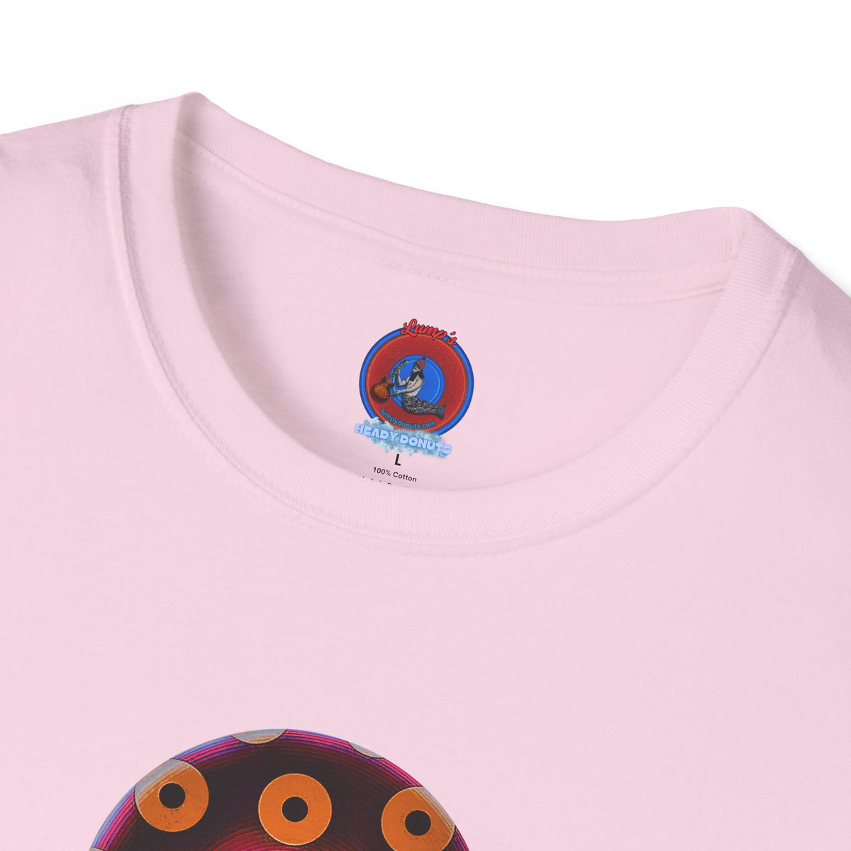 Classic Donut Tee - Unisex Soft-Style - "Every 46th Day Tee Shirt" - paradoxical dark magenta/orange donut