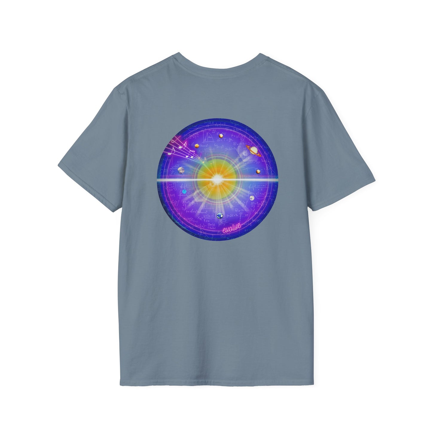 Classic Donut Tee - Unisex Soft-Style - "The Quite Profound Donut" - series 1.0  - blue/purple/magenta donut