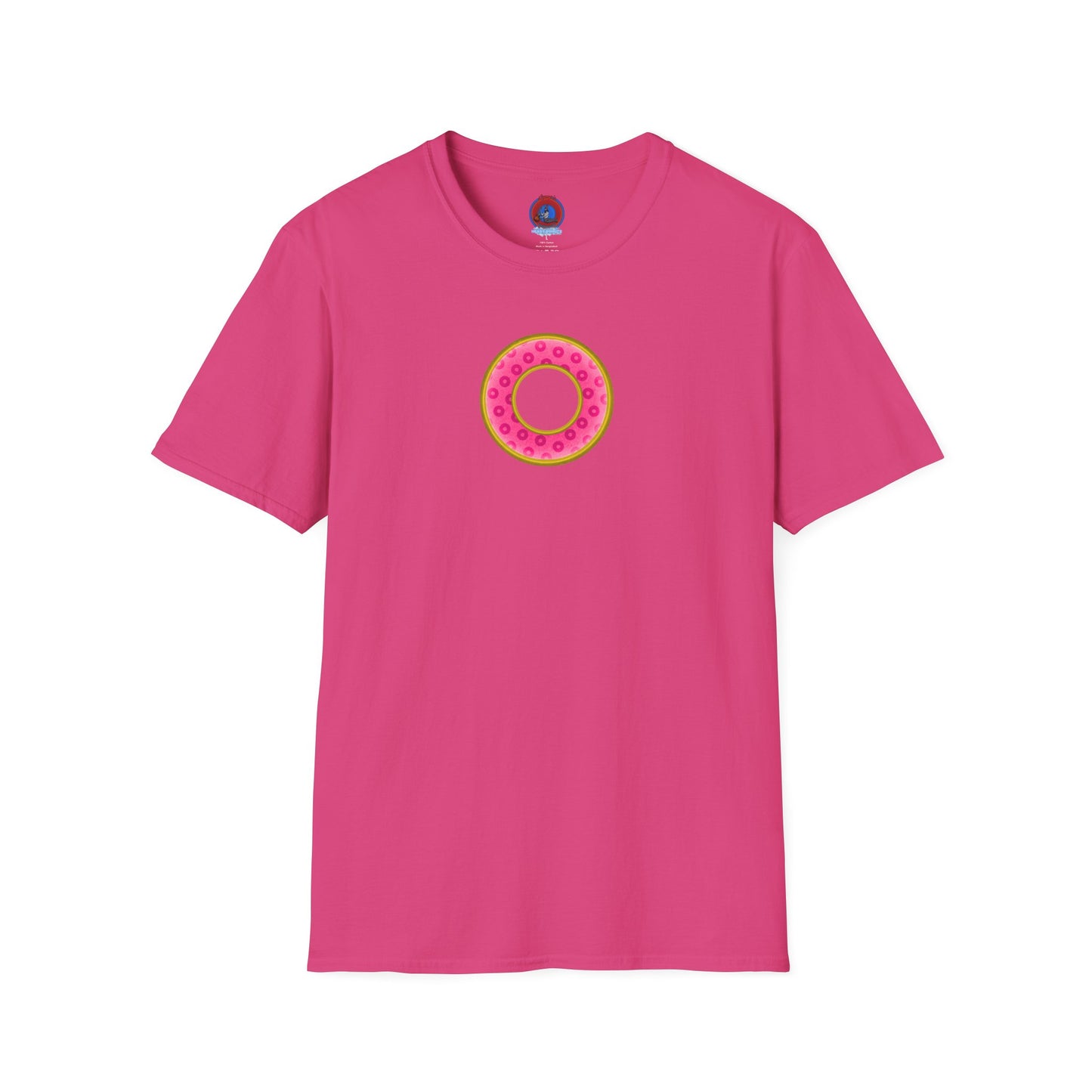 Plain Donuts/Unisex Soft-Style - "Plain Wide Mouthed Paradoxical Donuts" - pink/gold donuts