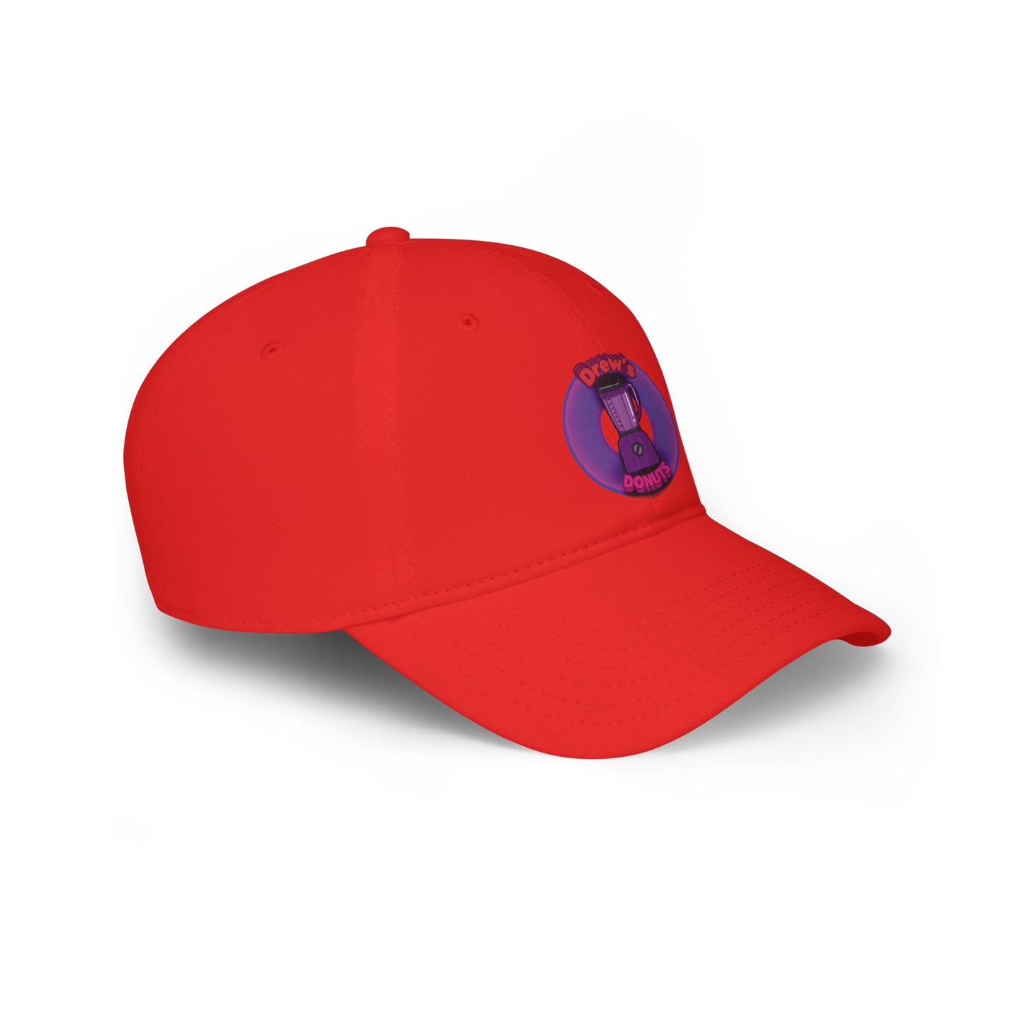 Lumpy Donut Baseball Cap - "Drew's Donuts" - vivid purple/magenta donut w/ - [*charitable donut]